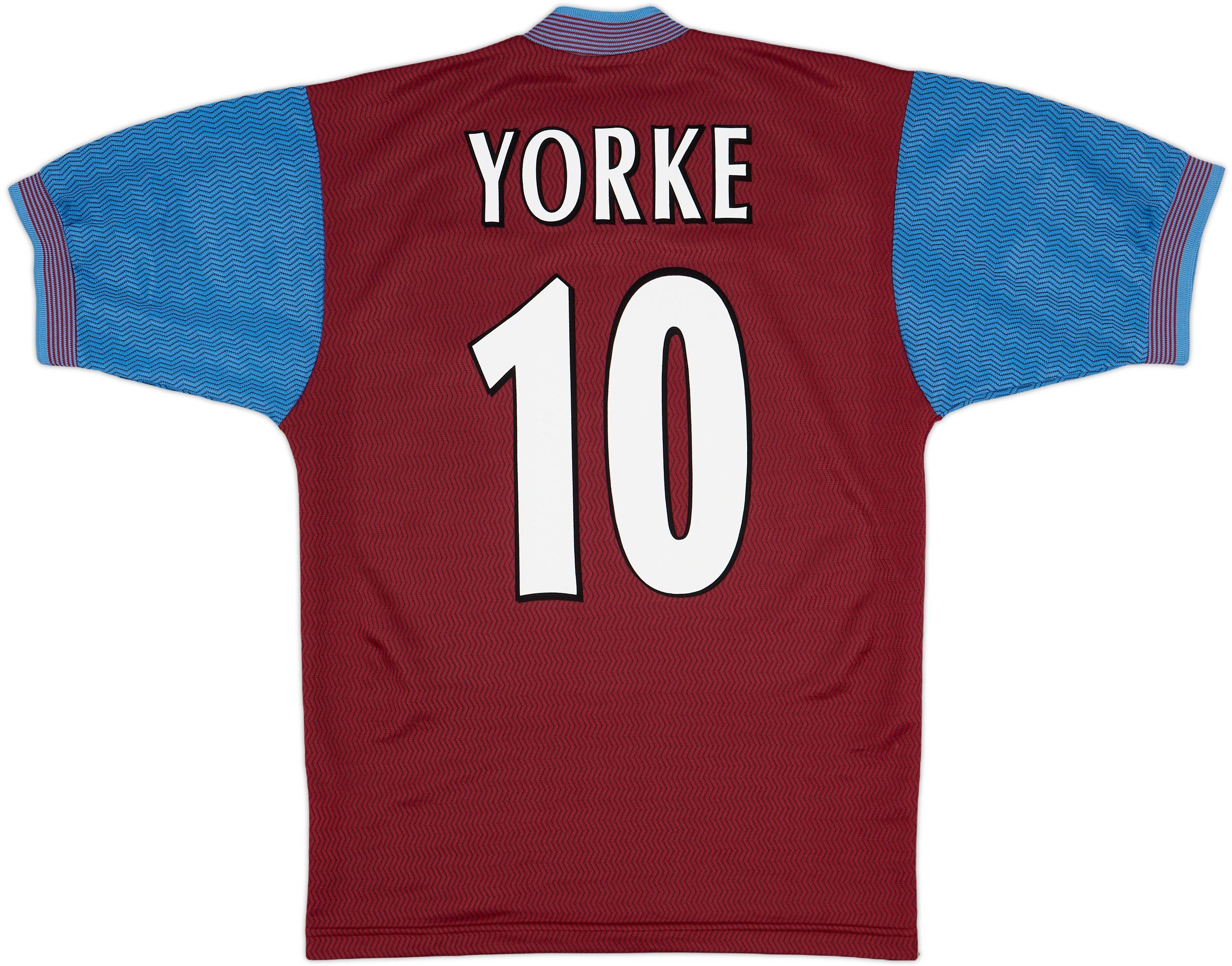 1997-98 Aston Villa Home Shirt Yorke #10 - 8/10 - (S)