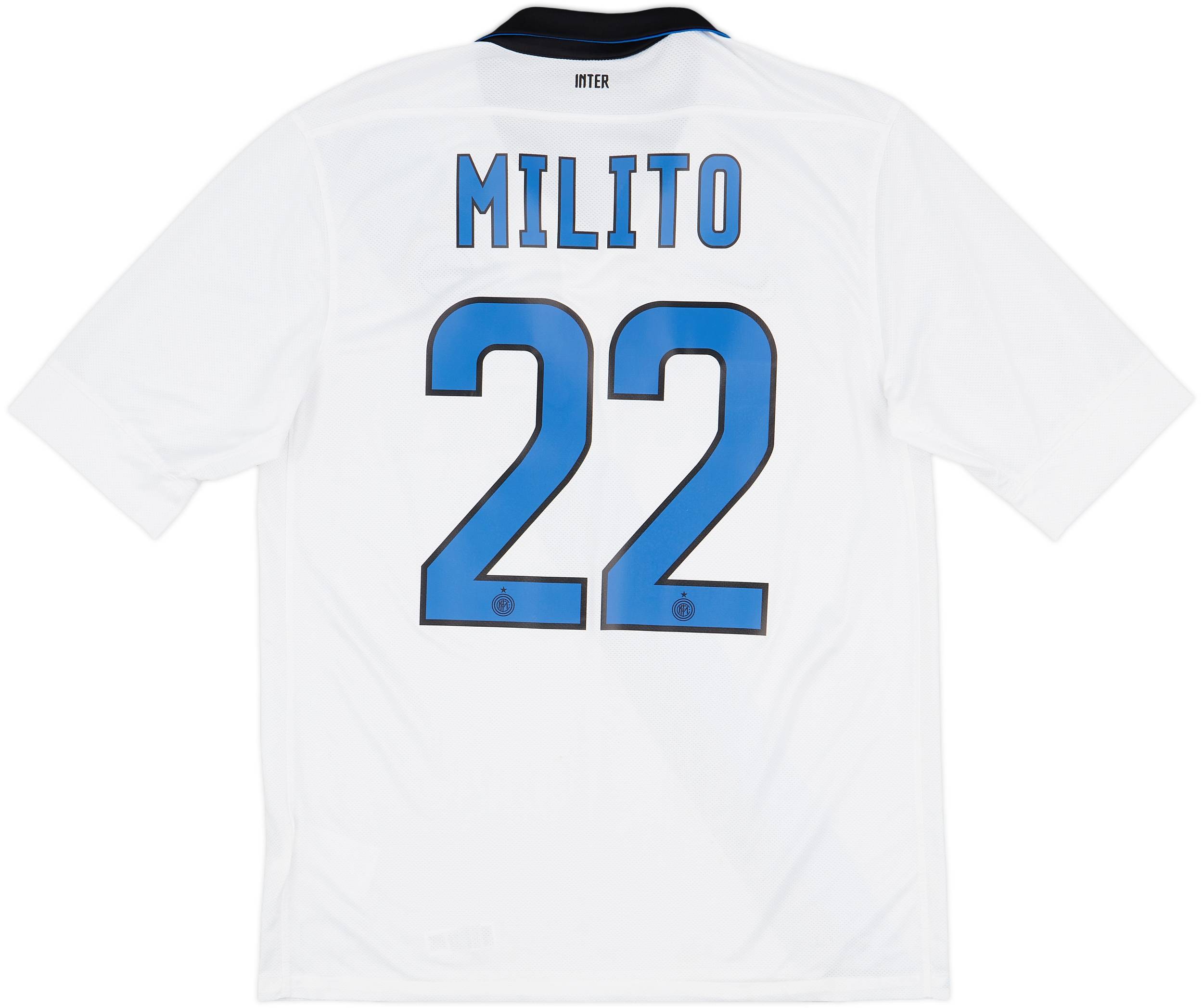 2011-12 Inter Milan Away Shirt Milito #22 - 8/10 - (M)