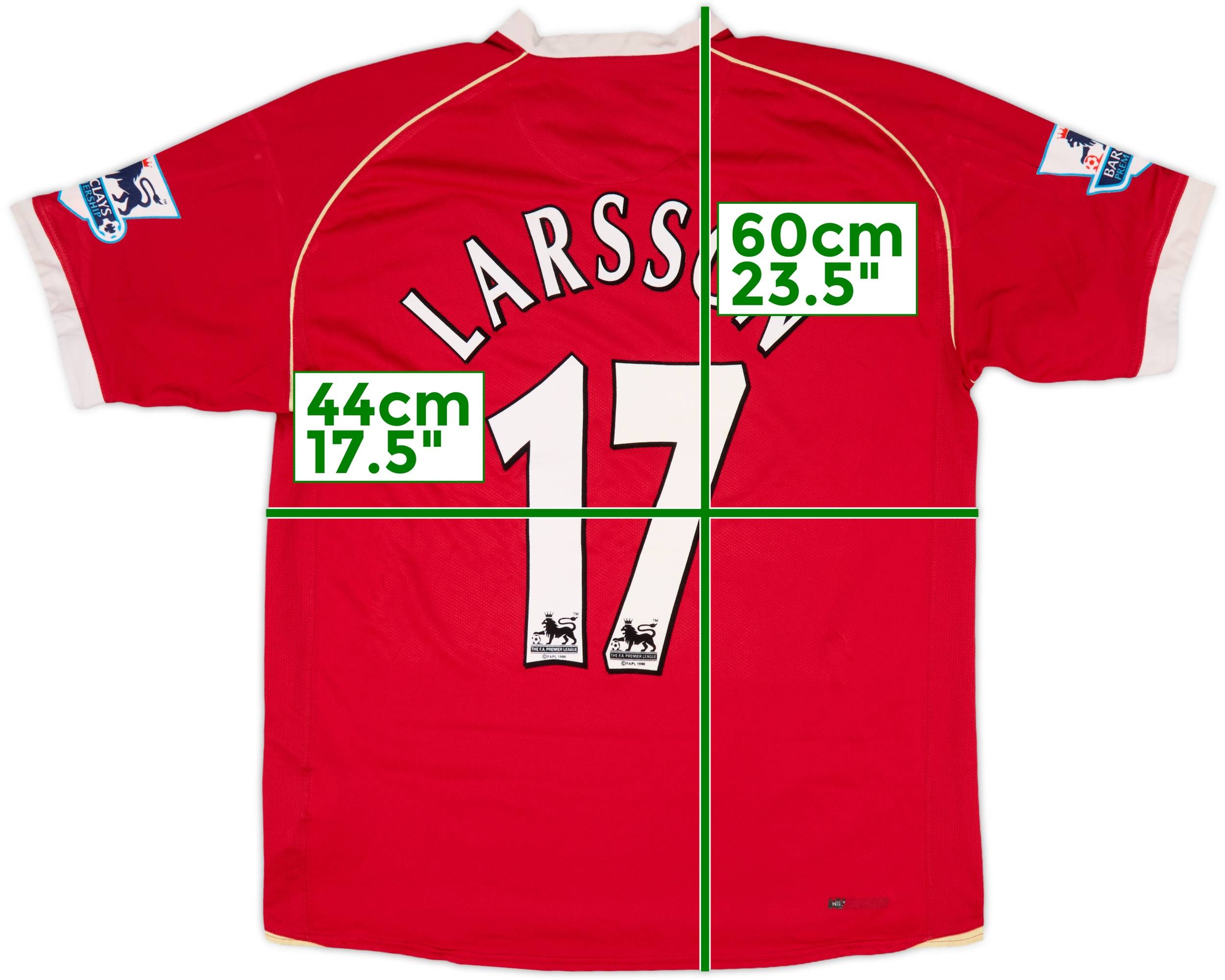 2006-07 Manchester United Home Shirt Larsson #17 - 7/10 - (L)
