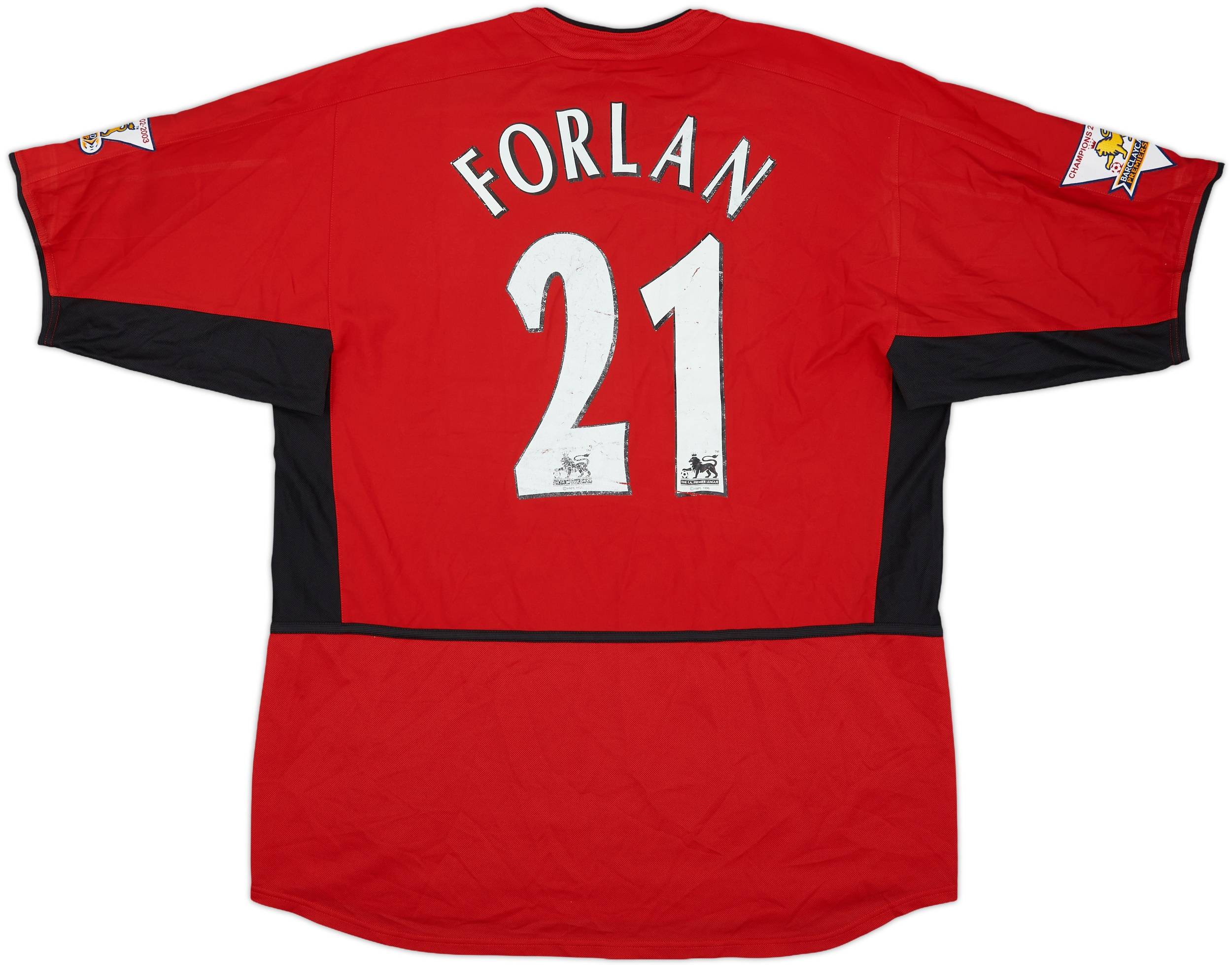 2002-04 Manchester United Home Shirt Forlan #21 - 6/10 - (L)