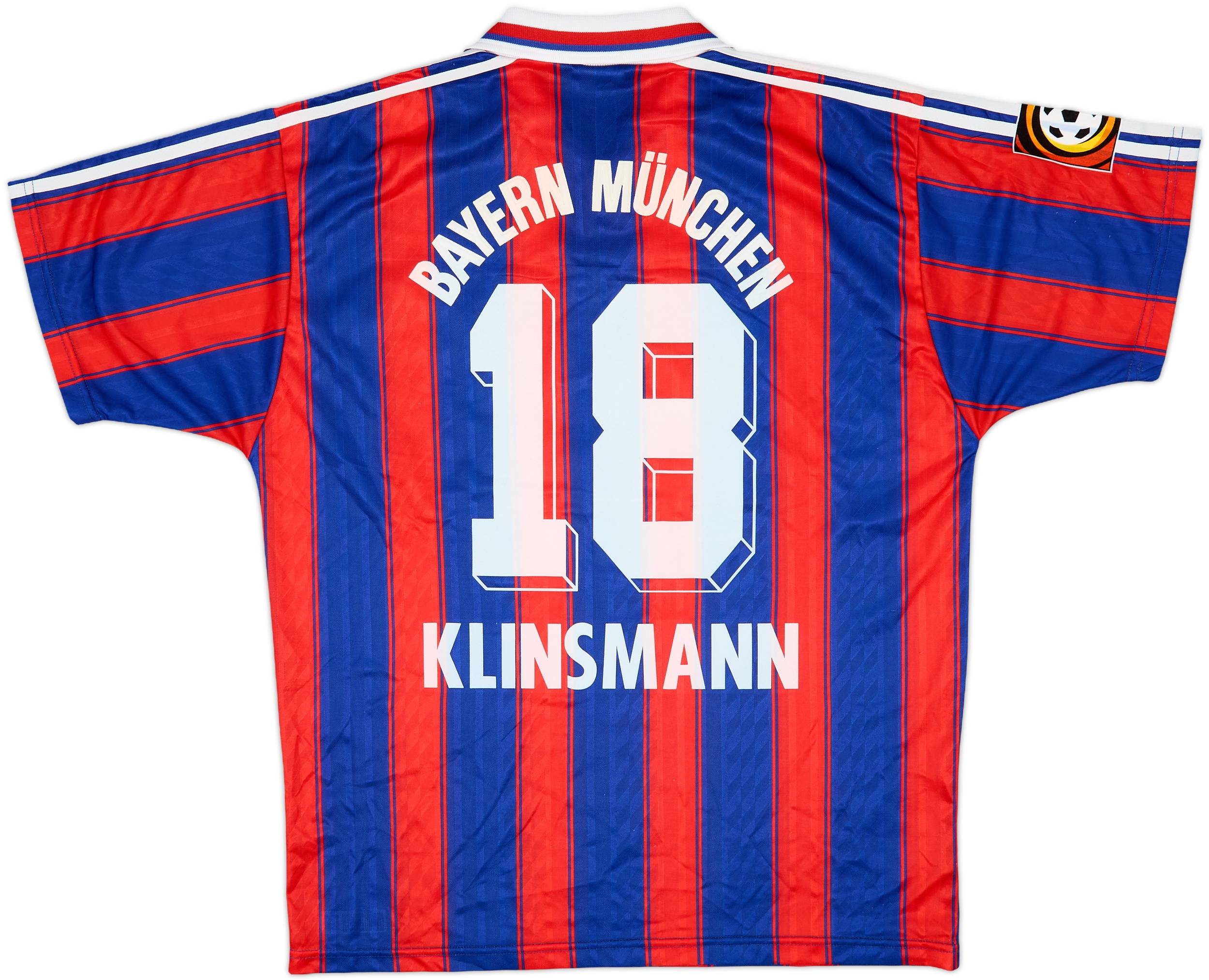 1995-97 Bayern Munich Home Shirt Klinsmann #18 - 9/10 - (L)
