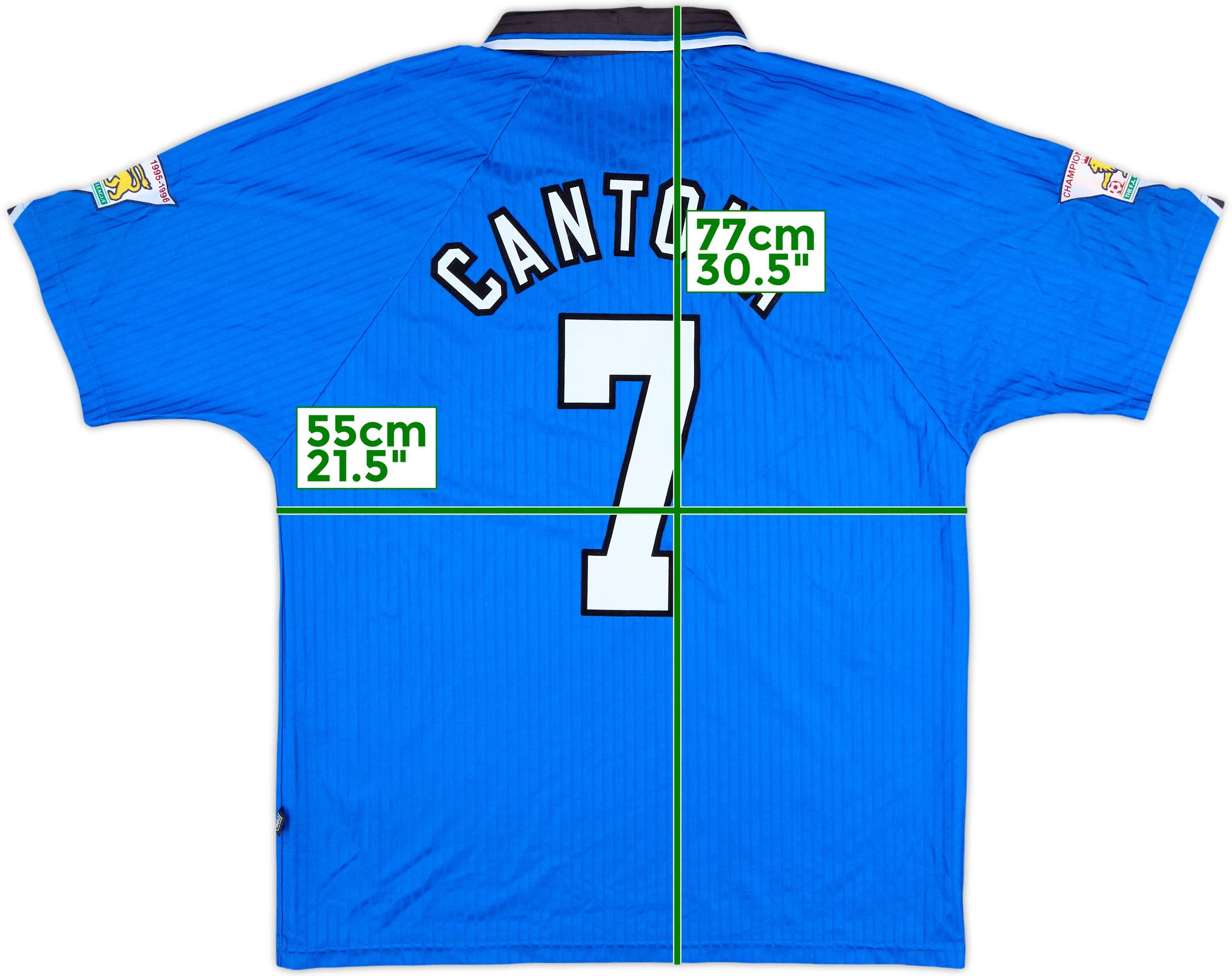 1996-98 Manchester United Third Shirt Cantona #7 - 8/10 - (L)