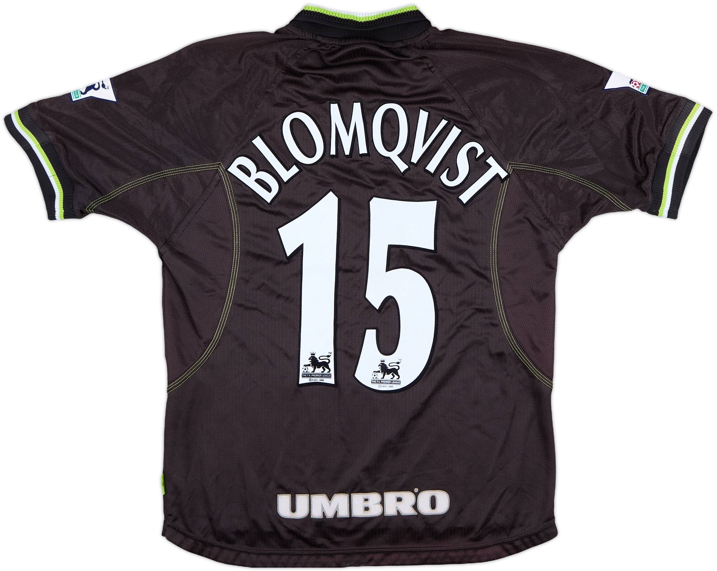 1998-99 Manchester United Third Shirt Blomqvist #15 - 7/10 - (M)