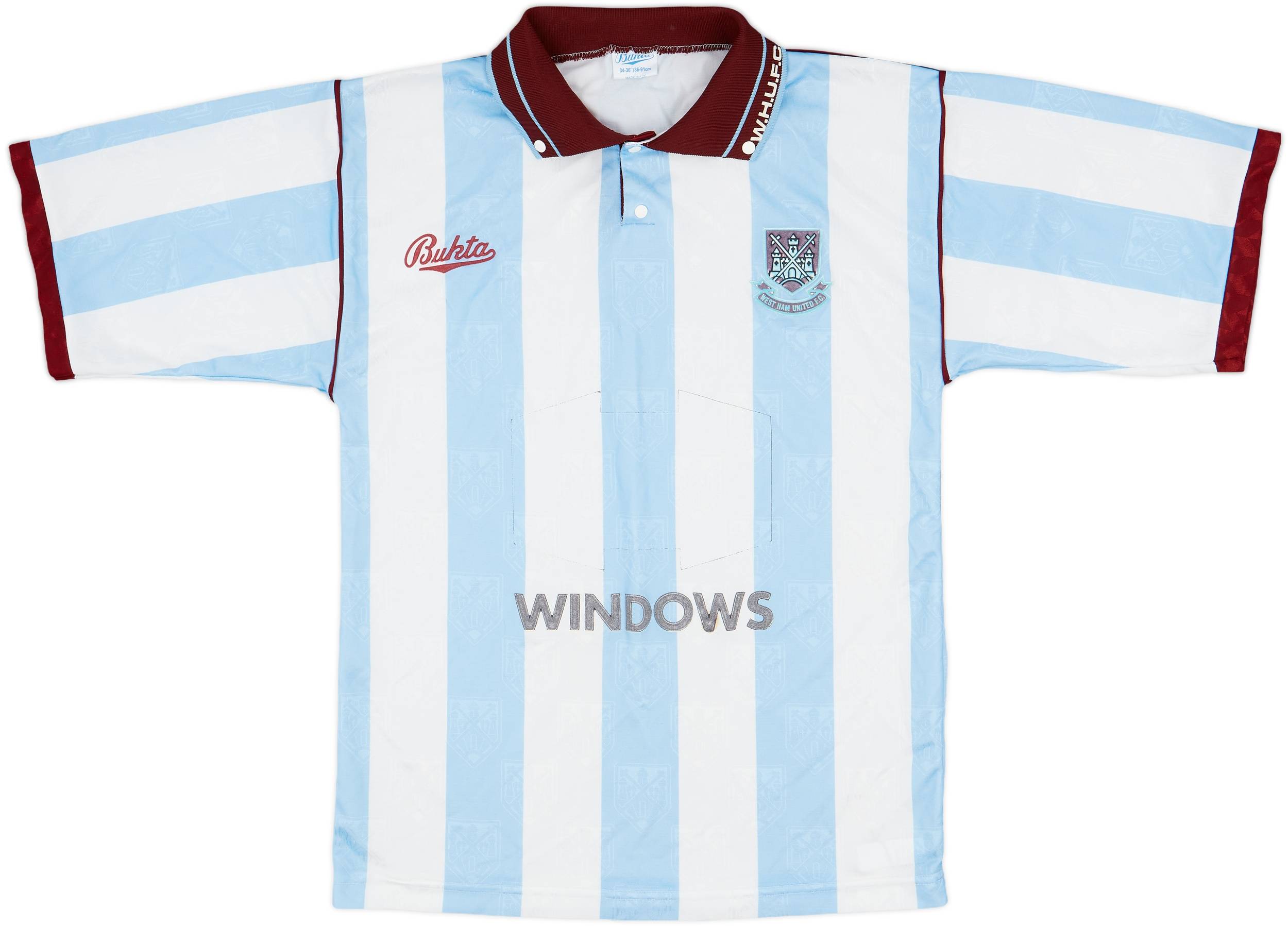 1991-92 West Ham Away Shirt - 4/10 - (S)
