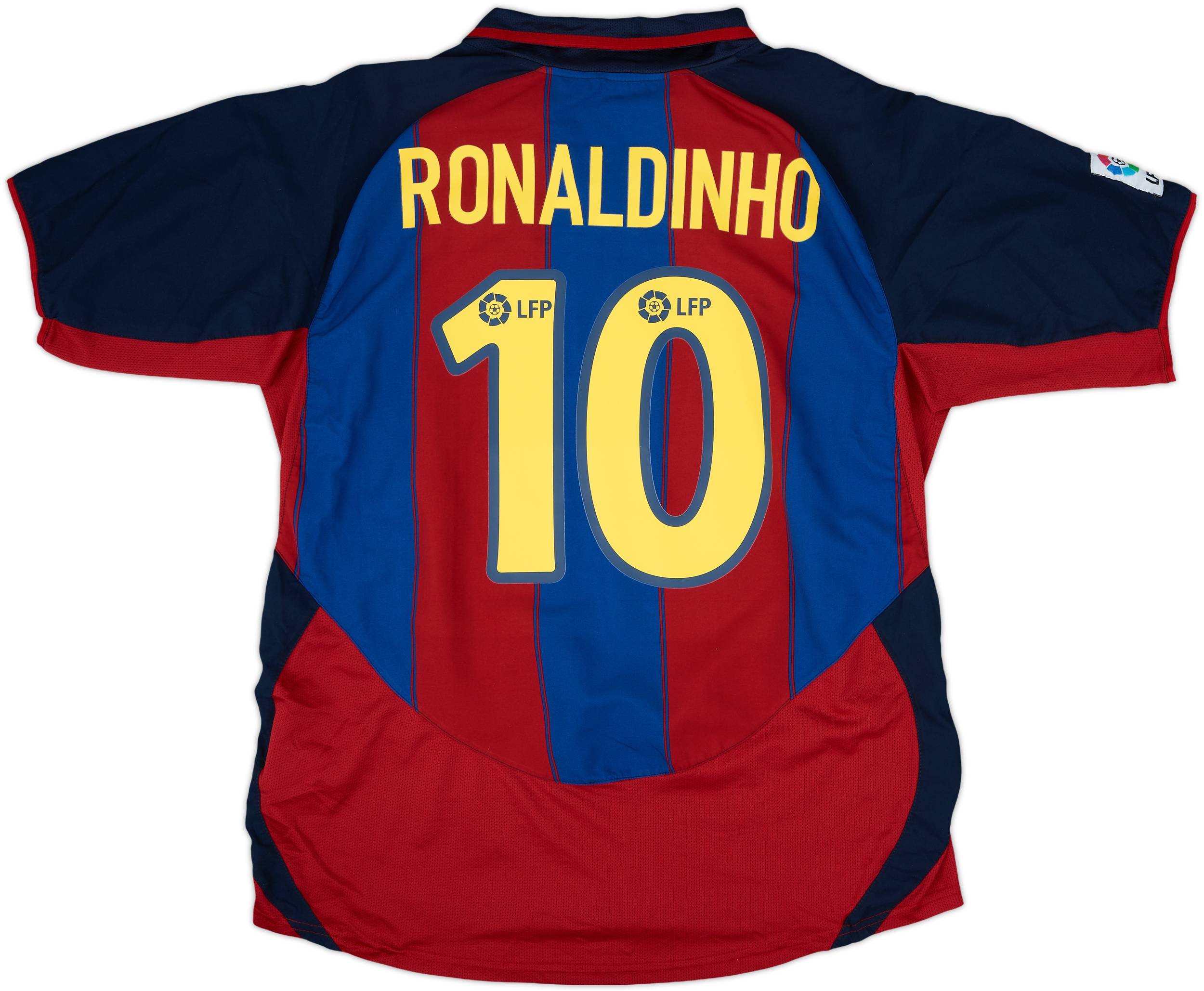 2003-04 Barcelona Home Shirt Ronaldinho #10 - 8/10 - (L)