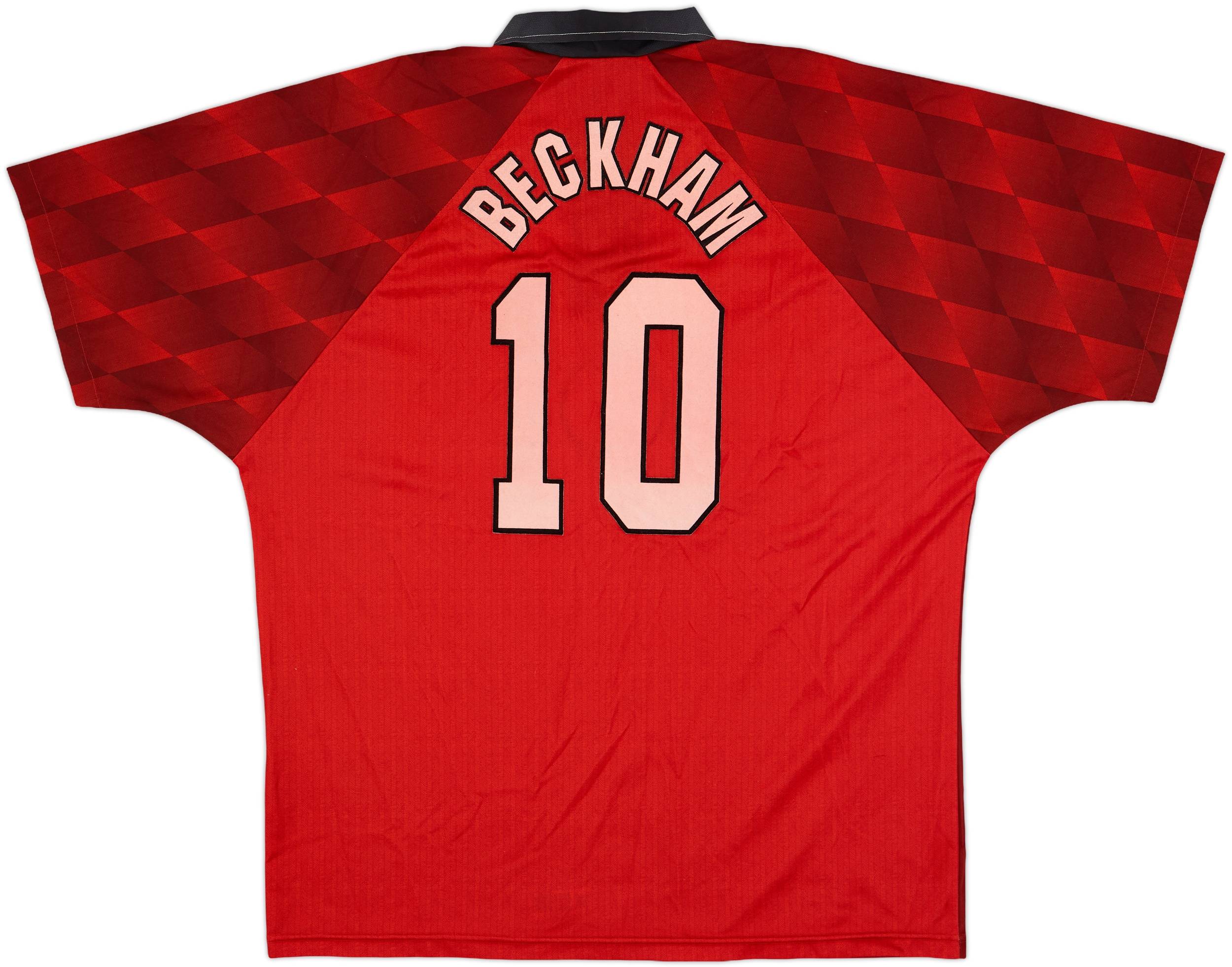 1996-98 Manchester United Home Shirt Beckham #10 - 7/10 - (XL)