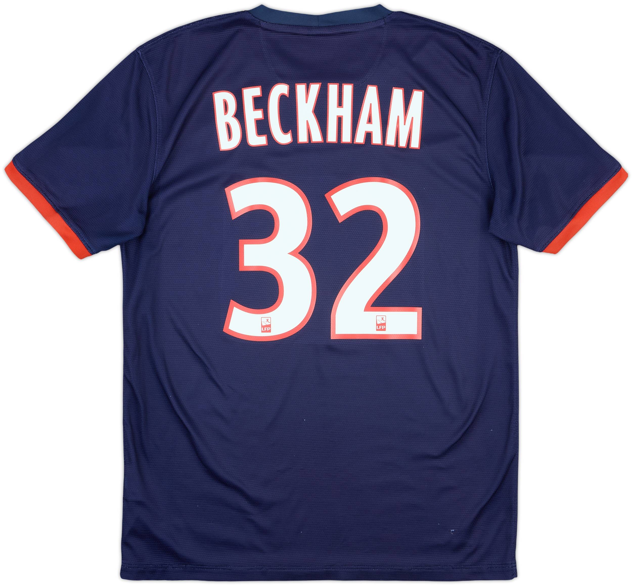 2013-14 Paris Saint-Germain Home Shirt Beckham #32 - 7/10 - (M)
