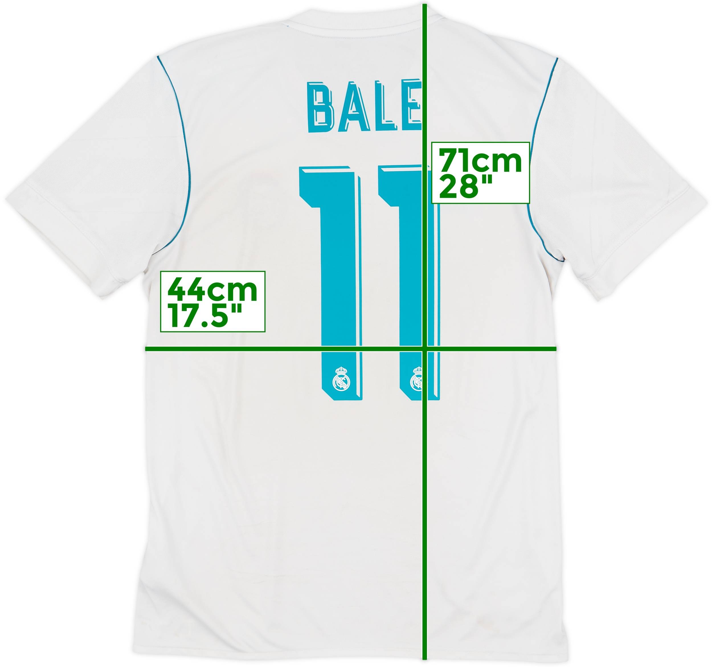 【正規17-18 Real Madrid home L/S BALE #11】 2017-18 Real Madrid Home Shirt Bale #11 - 6/10 - (S)