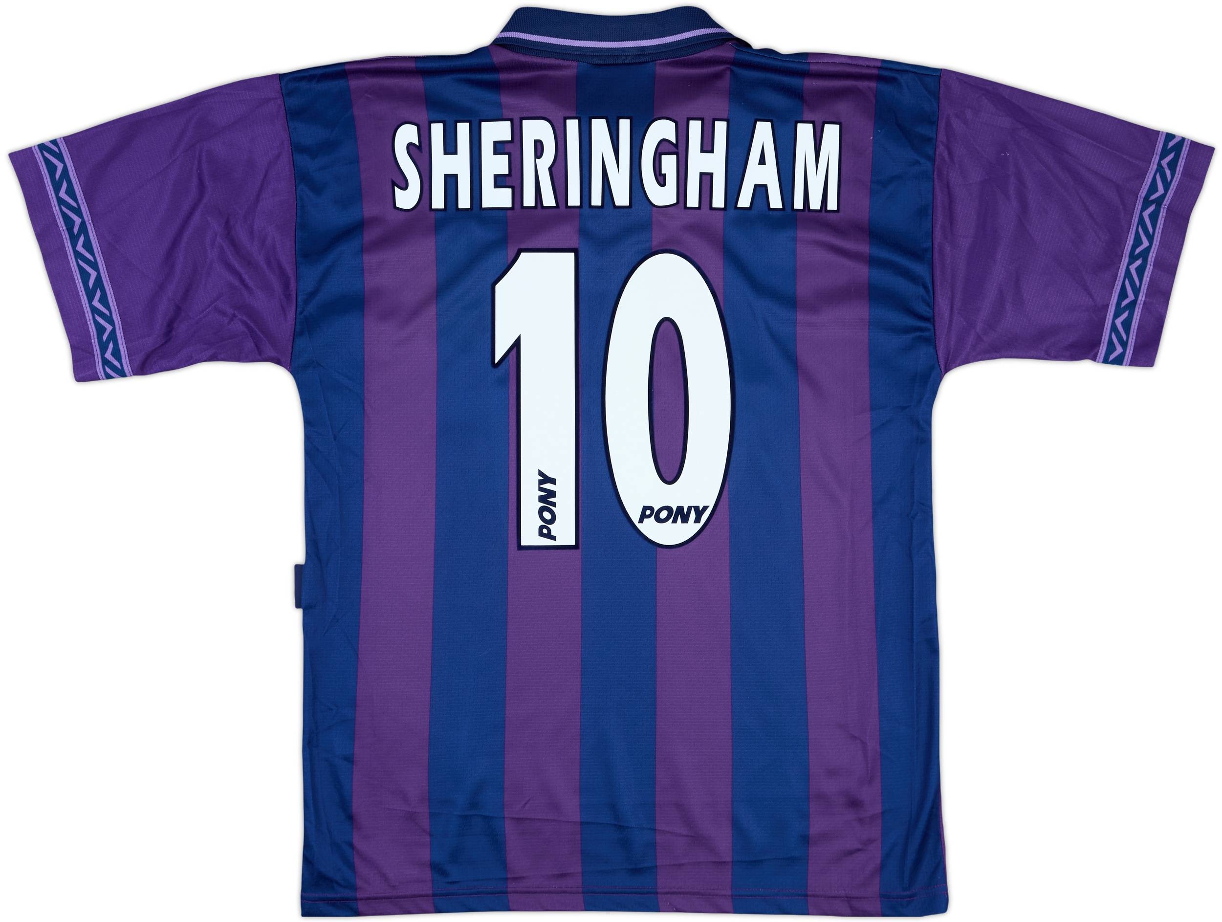 1995-97 Tottenham Away Shirt Sheringham #10 - 8/10 - (M)