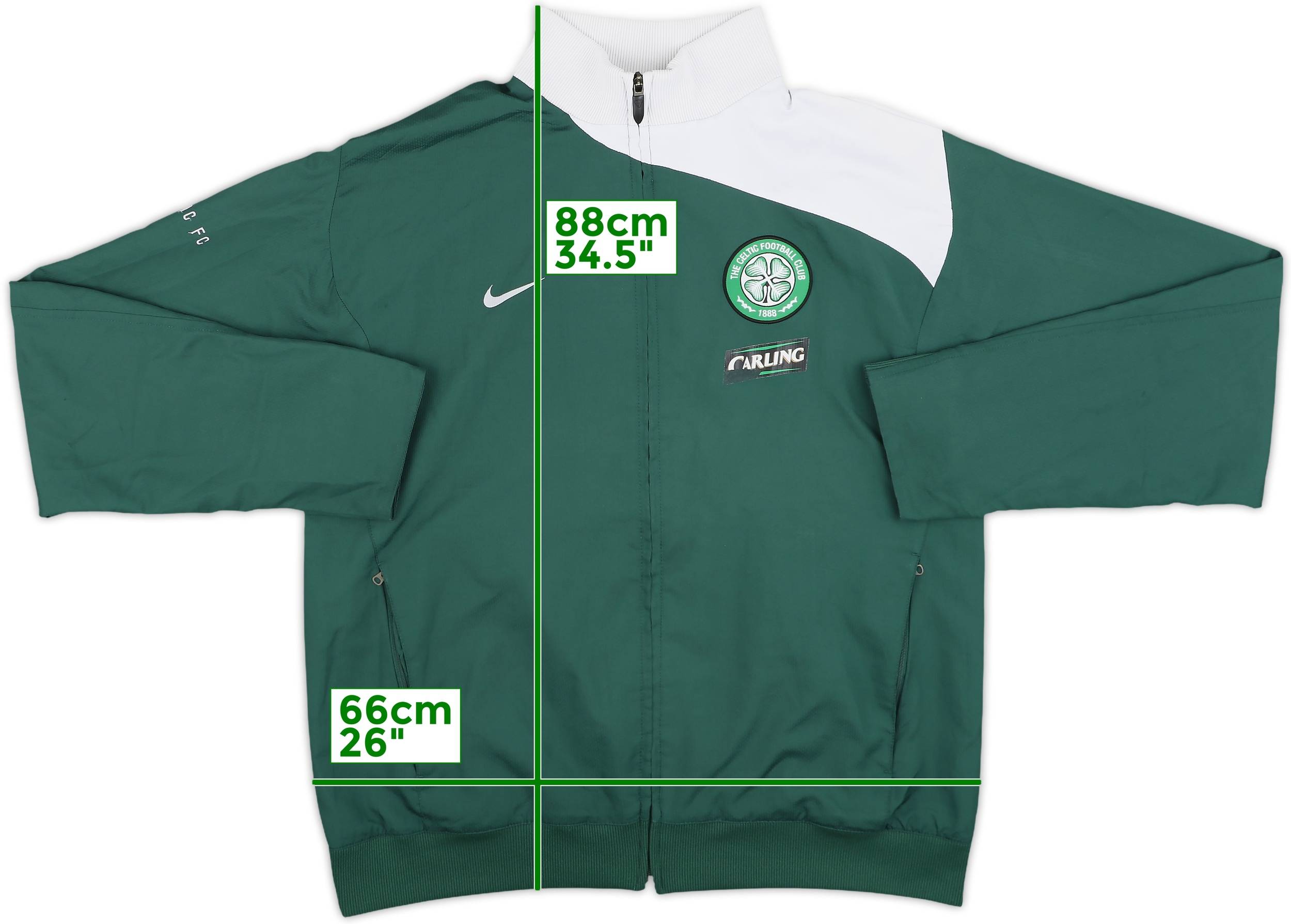 2008-09 Celtic Nike Track Jacket - 5/10 - (L)