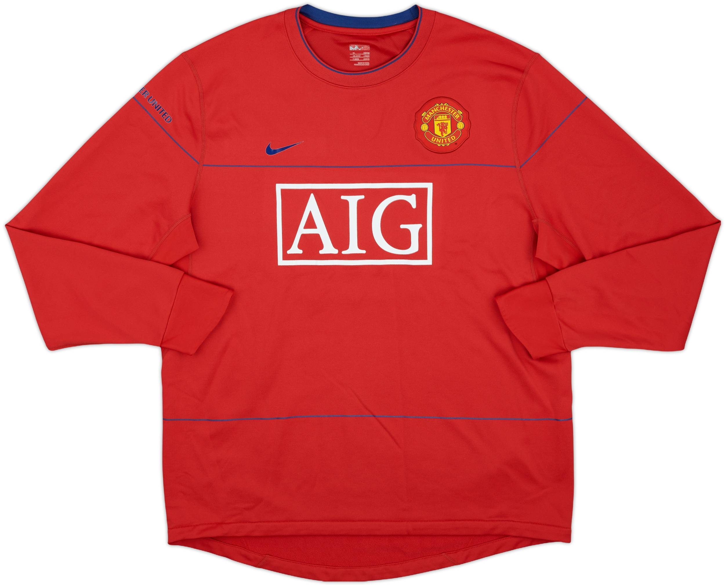 2008-09 Manchester United Nike Sweat Top - 8/10 - (XL)