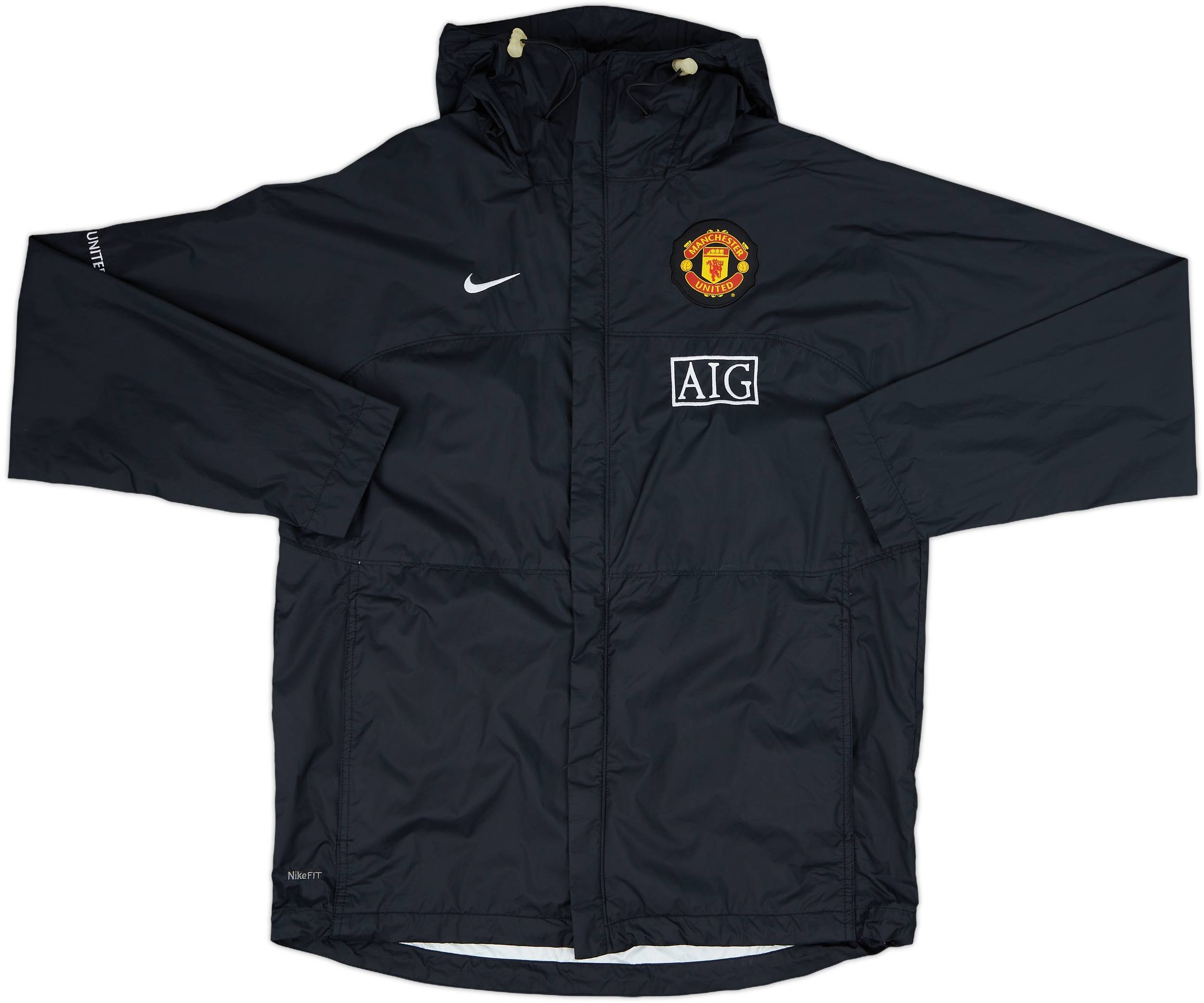 2008-09 Manchester United Nike Hooded Rain Jacket - 10/10 - (M)