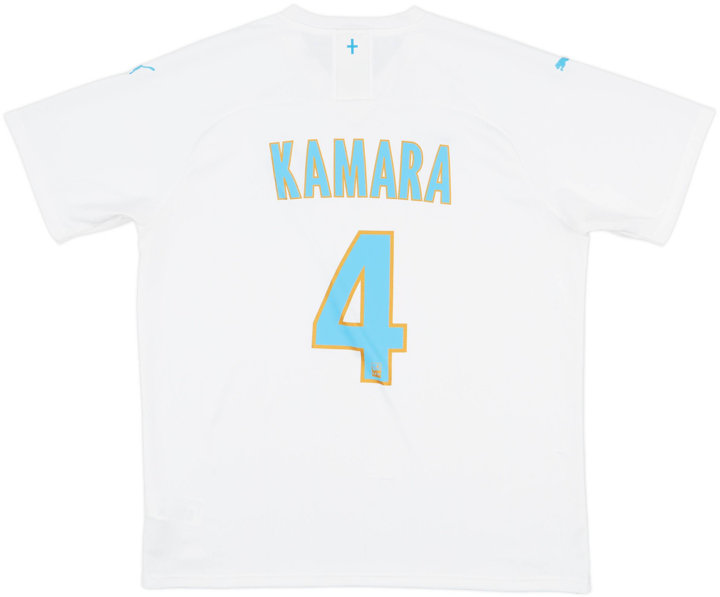 2019-20 Olympique Marseille Home Shirt Kamara #4 - 8/10 - (XL)
