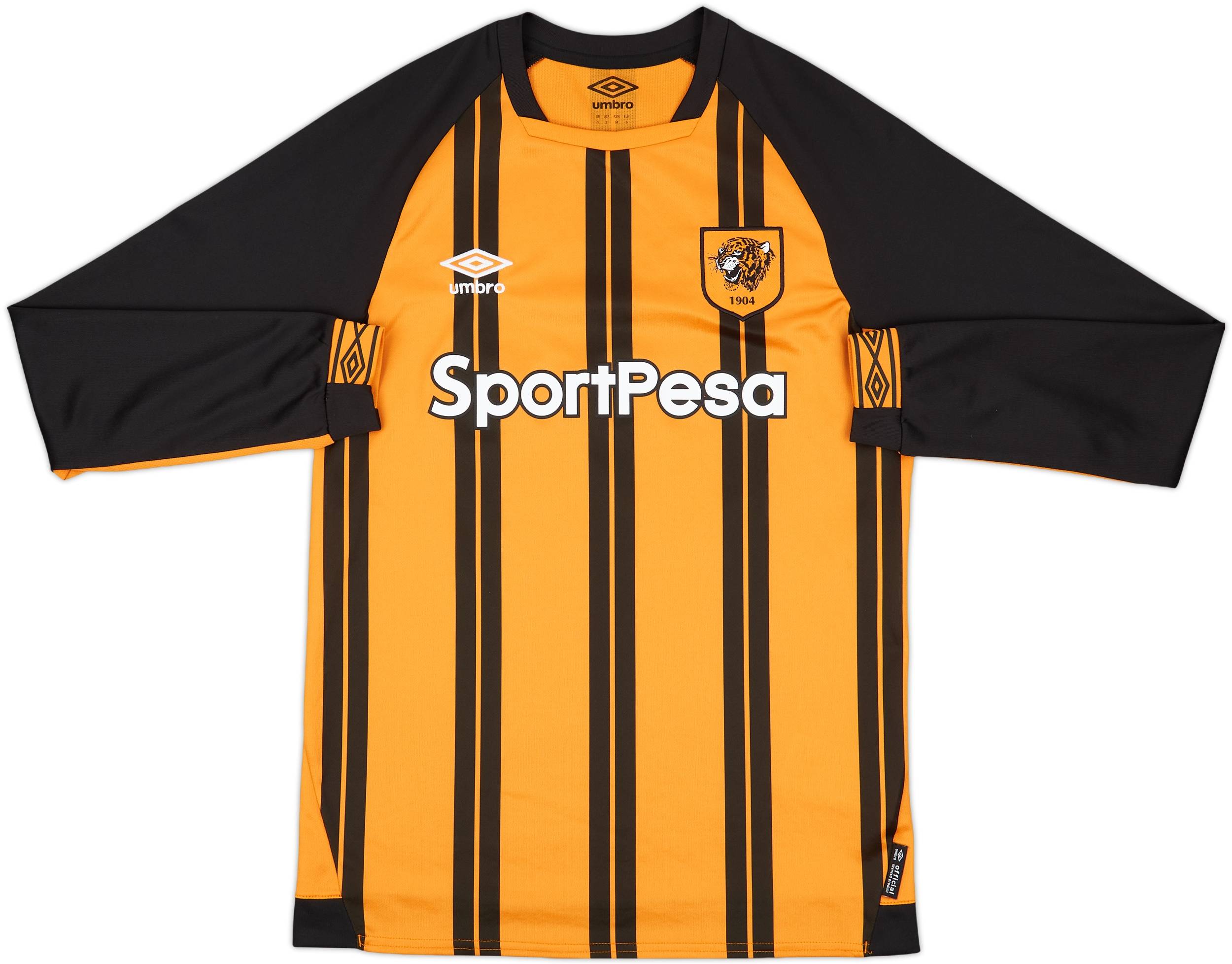 2018-19 Hull City Home L/S Shirt - 10/10 - (S)