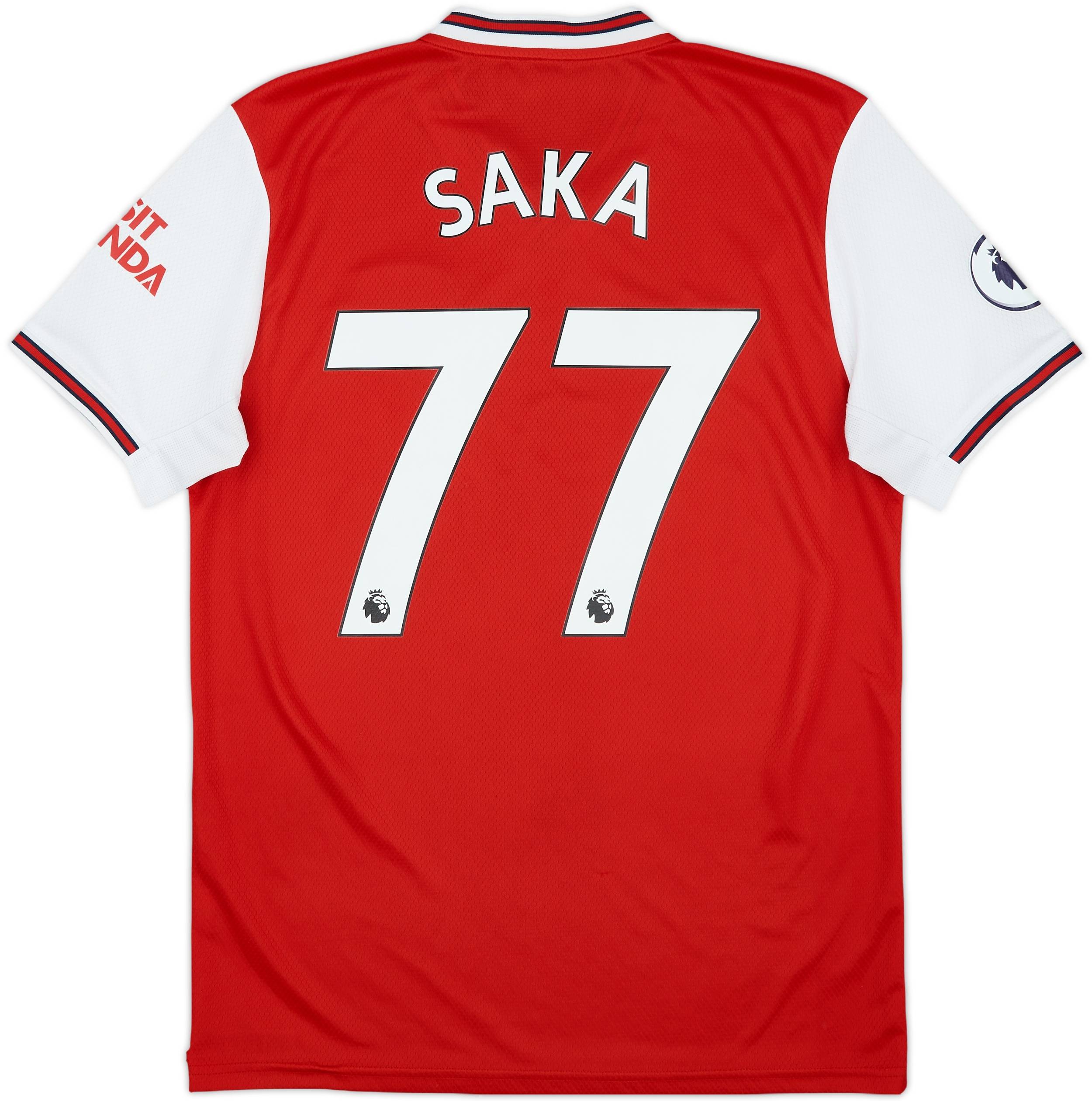 2019-20 Arsenal Home Shirt Saka #77 - 9/10 - (M)
