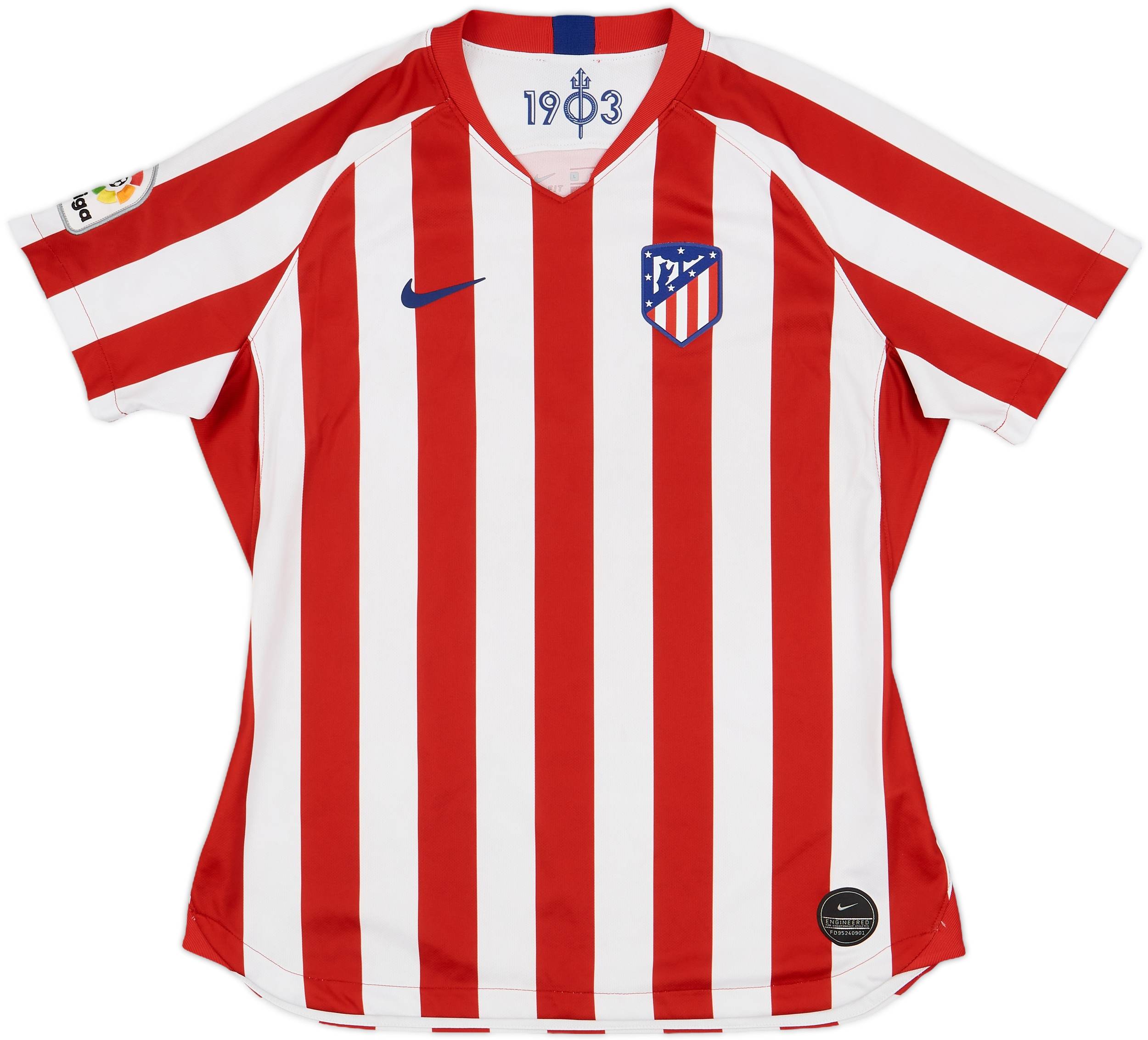 2019-20 Atletico Madrid Home Shirt - 9/10 - (Women's L)