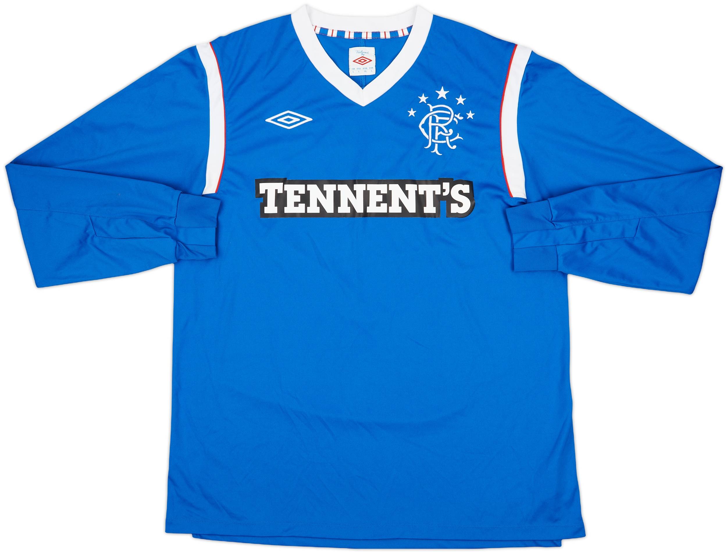 2011-12 Rangers Home L/S Shirt - 8/10 - (L)