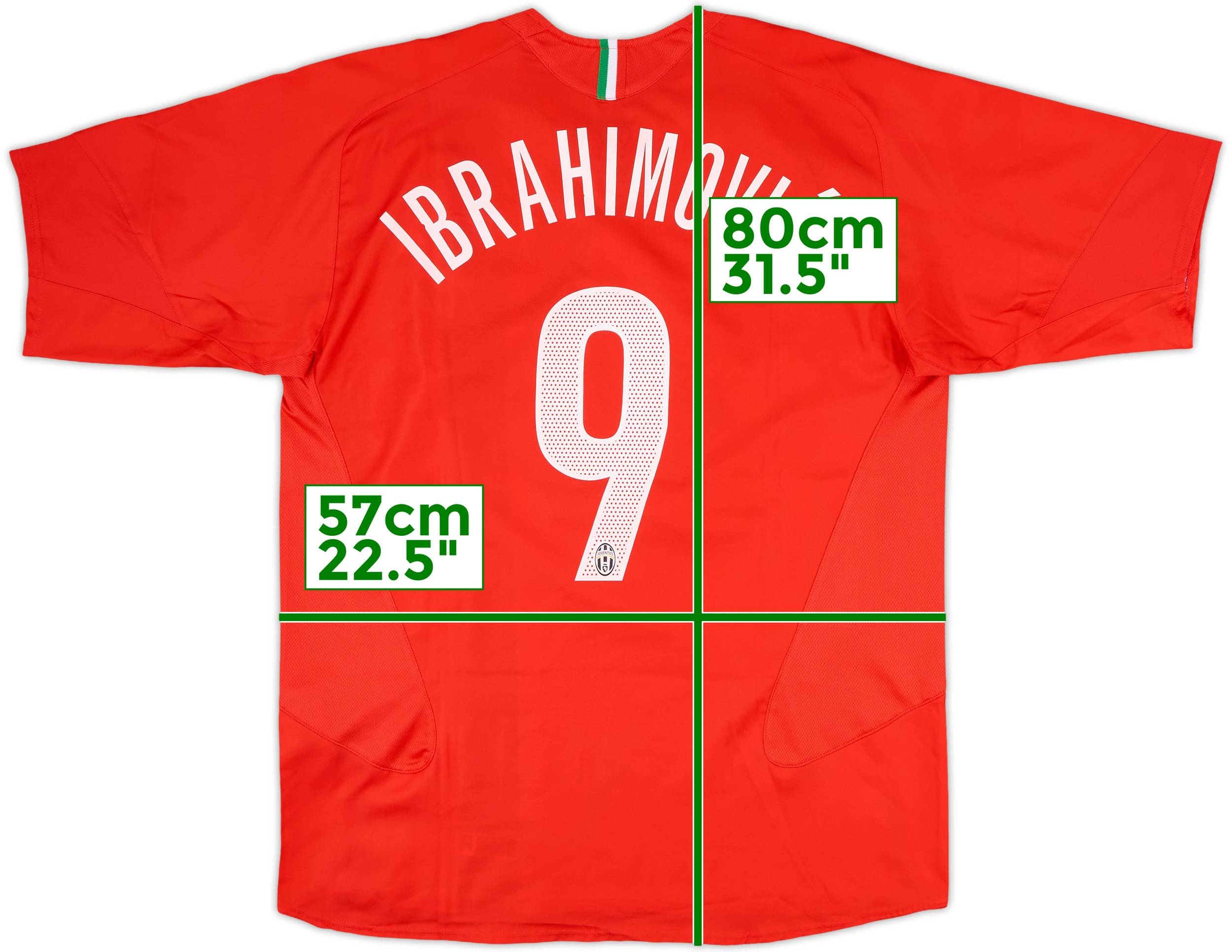 2005-06 Juventus Away Shirt Ibrahimovic #9 - 8/10 - (L)