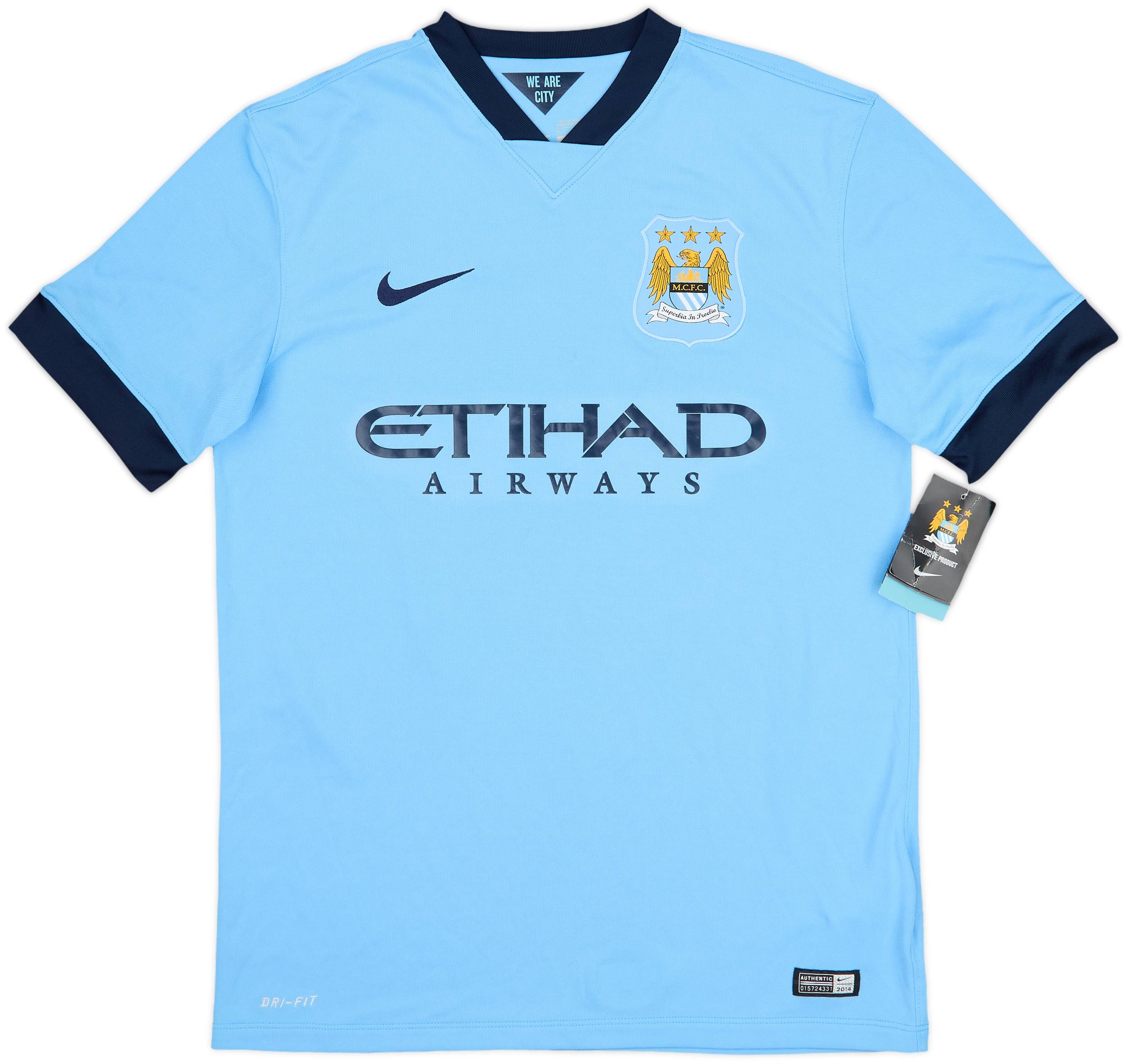 2014-15 Manchester City Home Shirt Kun Aguero #16 (M)