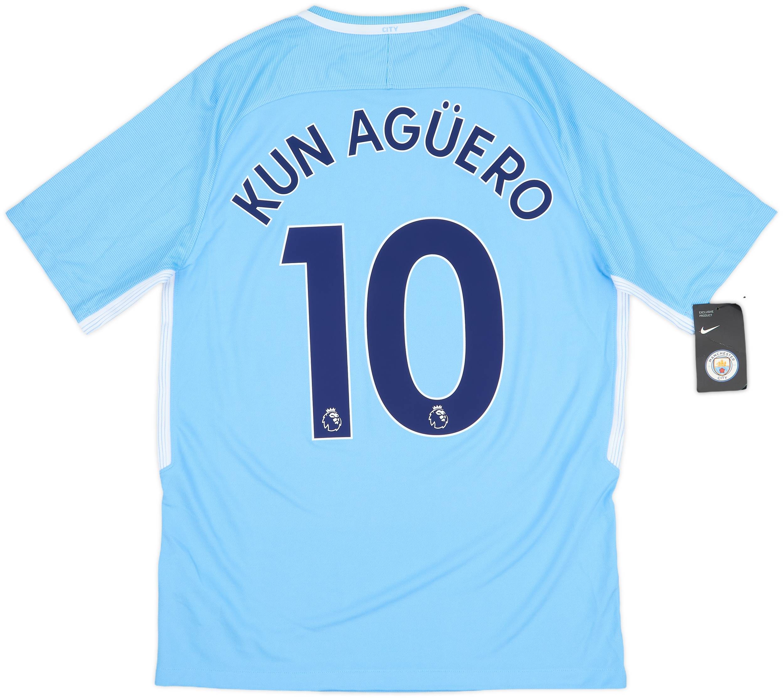 2017-18 Manchester City Home Shirt Kun Aguero #10 (M)