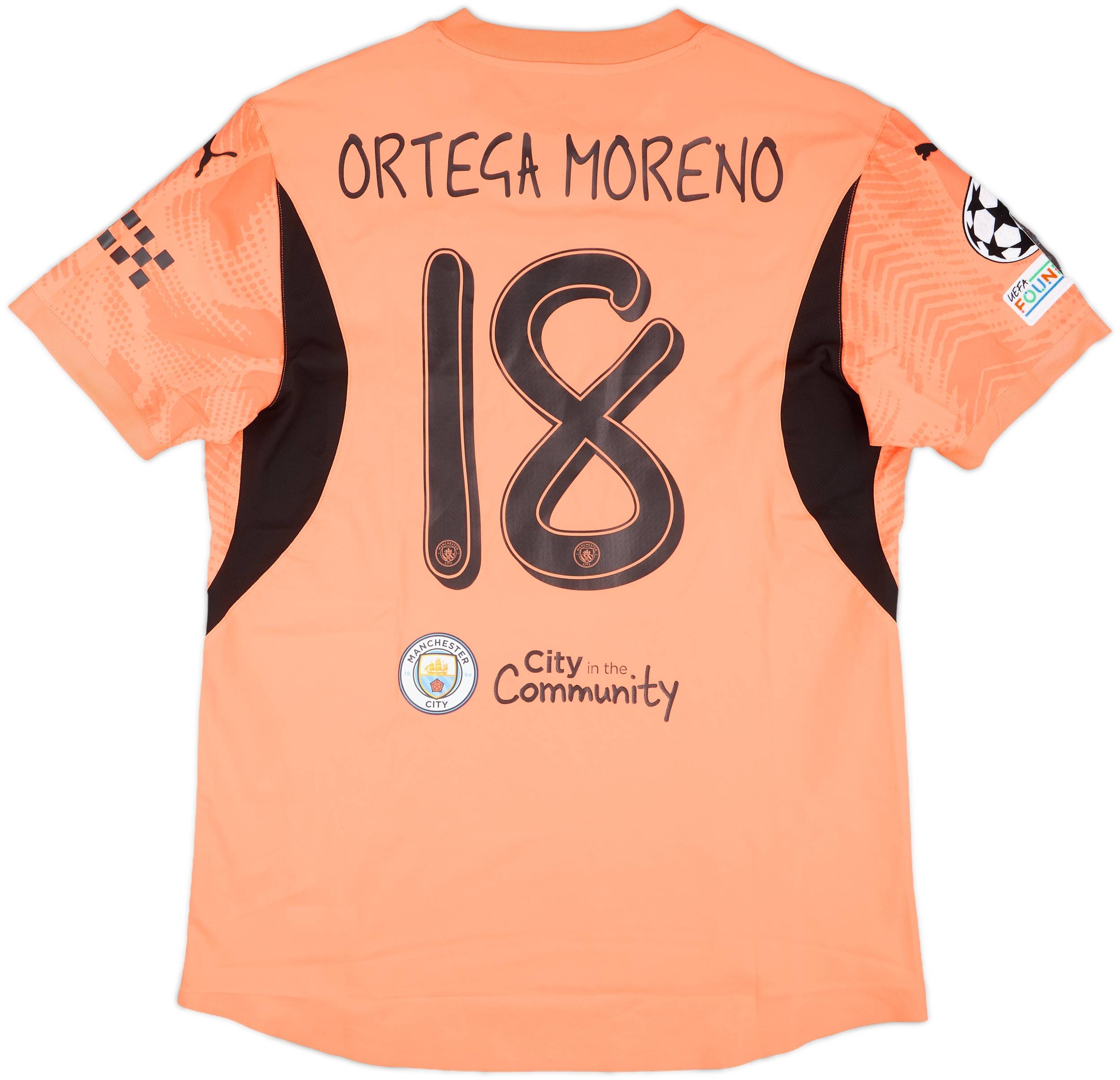 マンチェスター・シティ ORTEGA MORENO 18番 シャツ 2023-24 Manchester City Match Issue GK Shirt Ortega Moreno #18