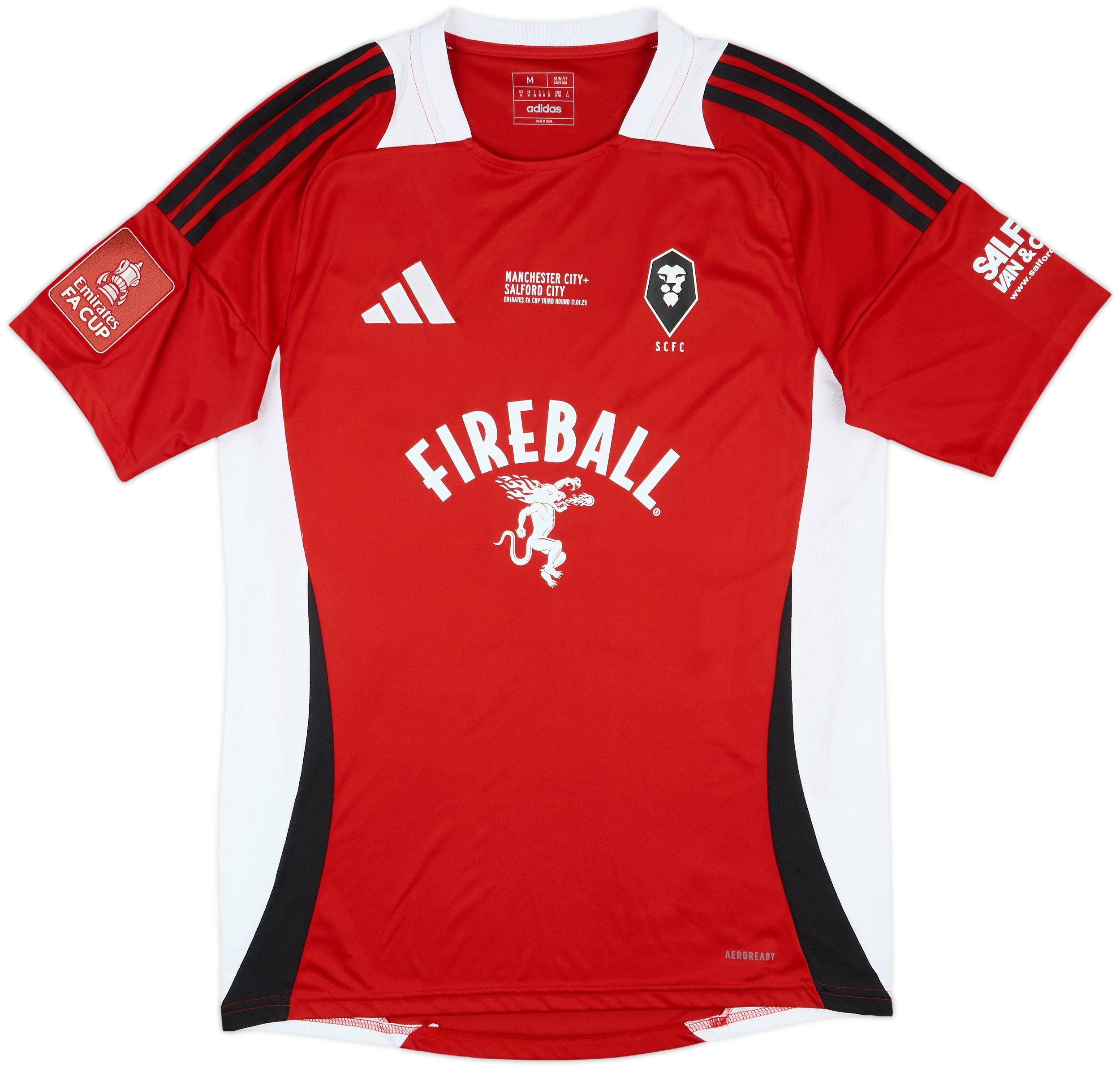 2024-25 Salford City Match Issue FA Cup Home Shirt Shephard #32