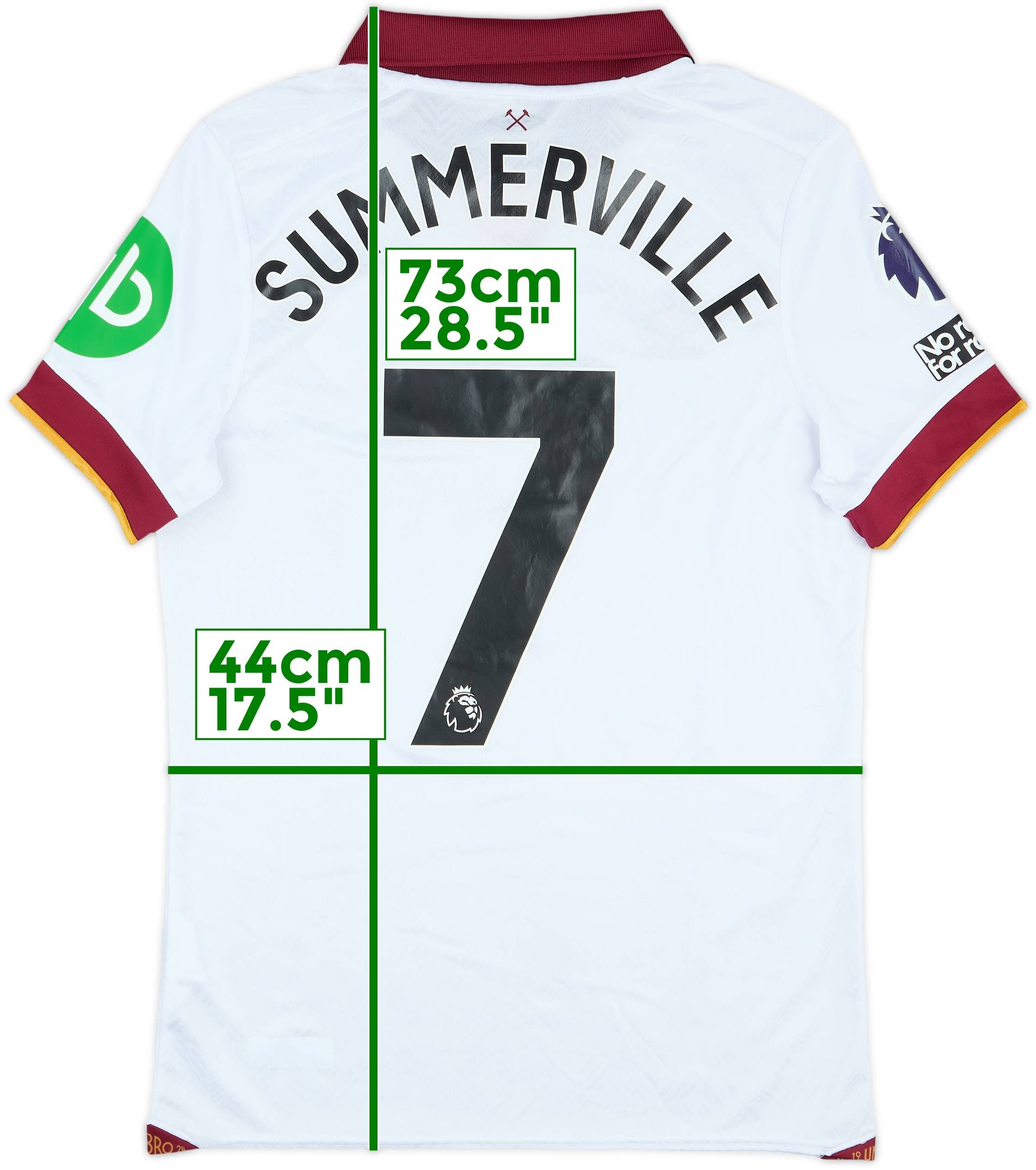 2024-25 West Ham Match Issue Third Shirt Summerville #7