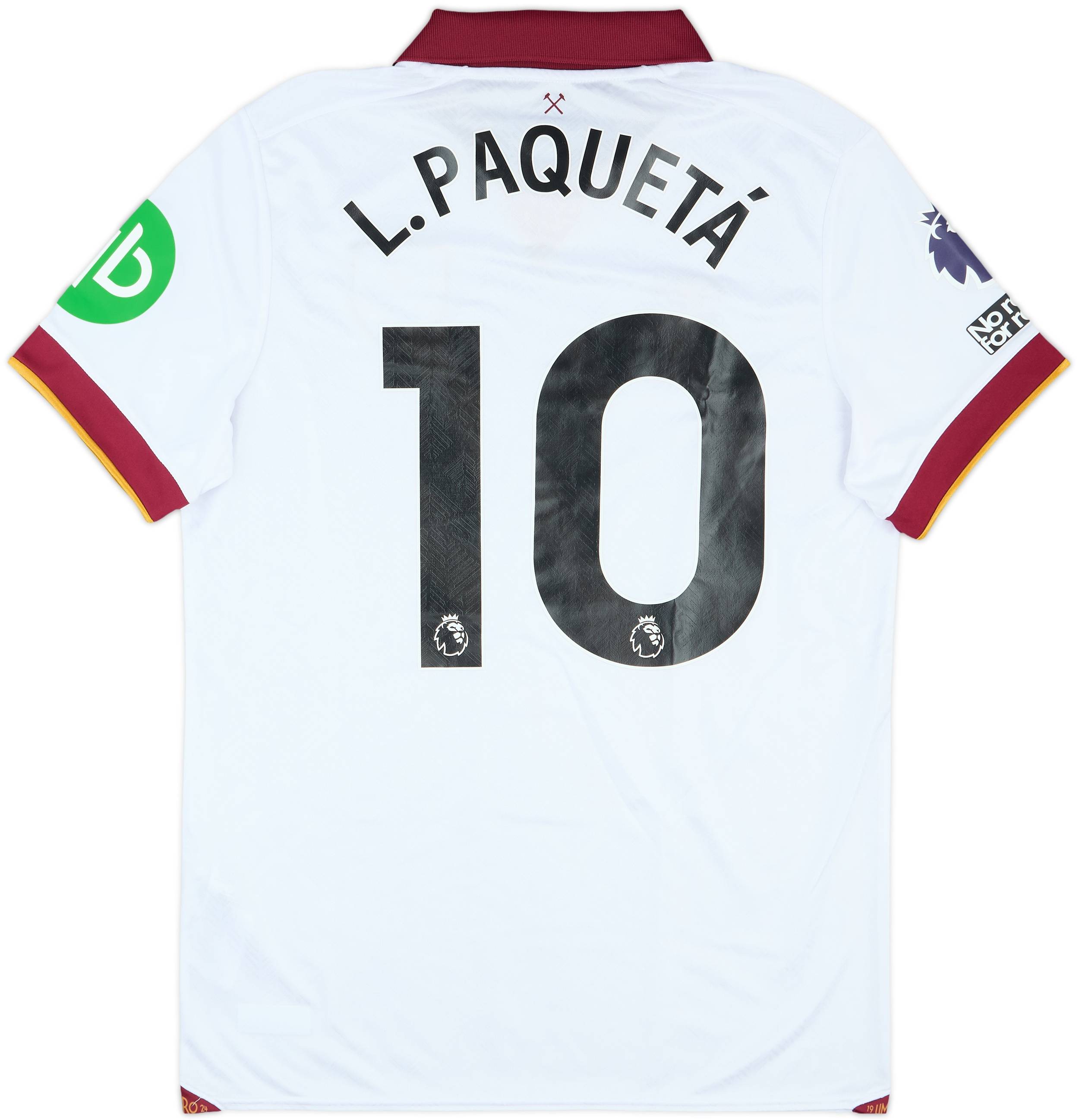 2024-25 West Ham Match Issue Third Shirt L.Paqueta #10