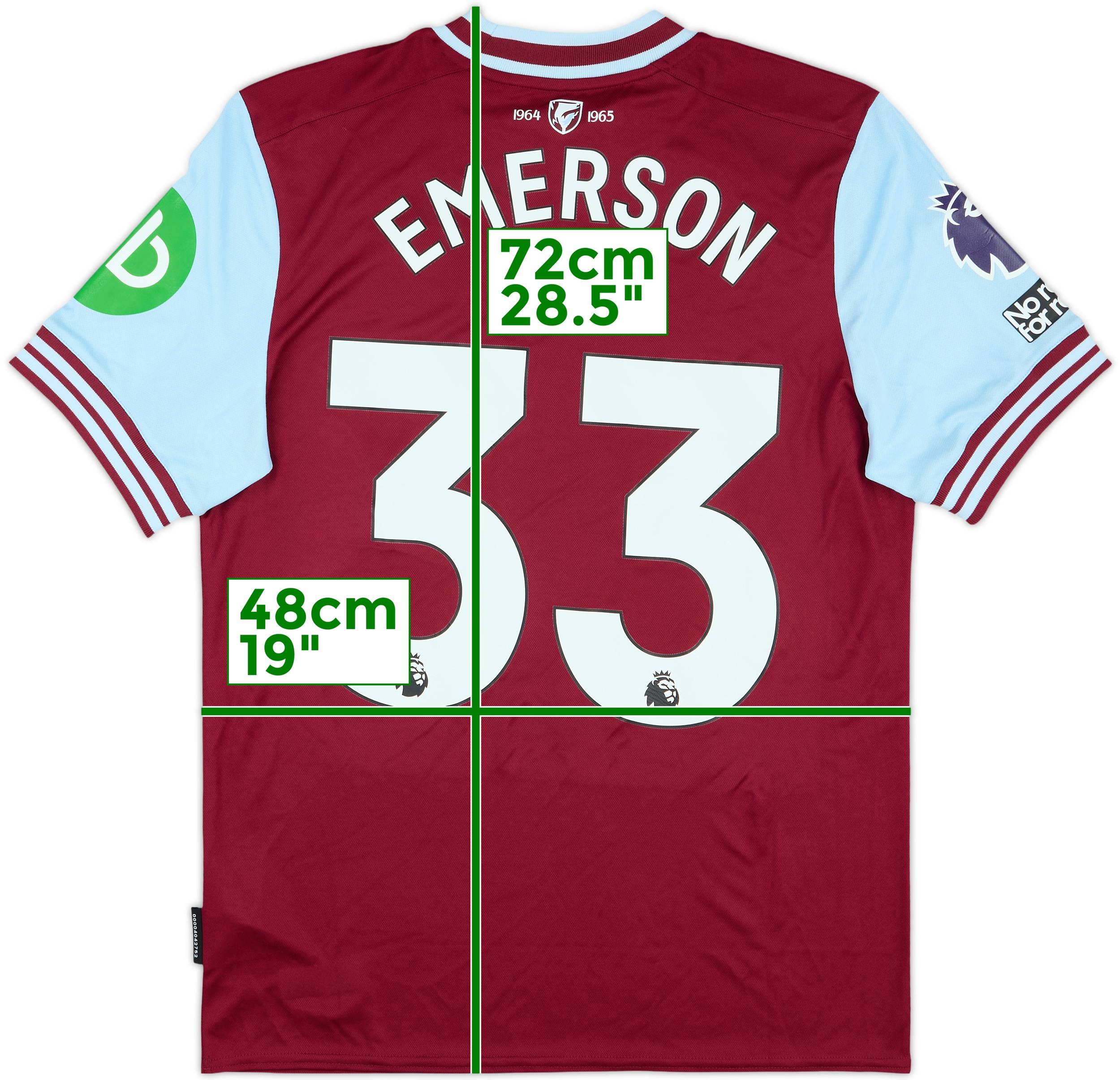 2024-25 West Ham Match Issue Home Shirt Emerson #33