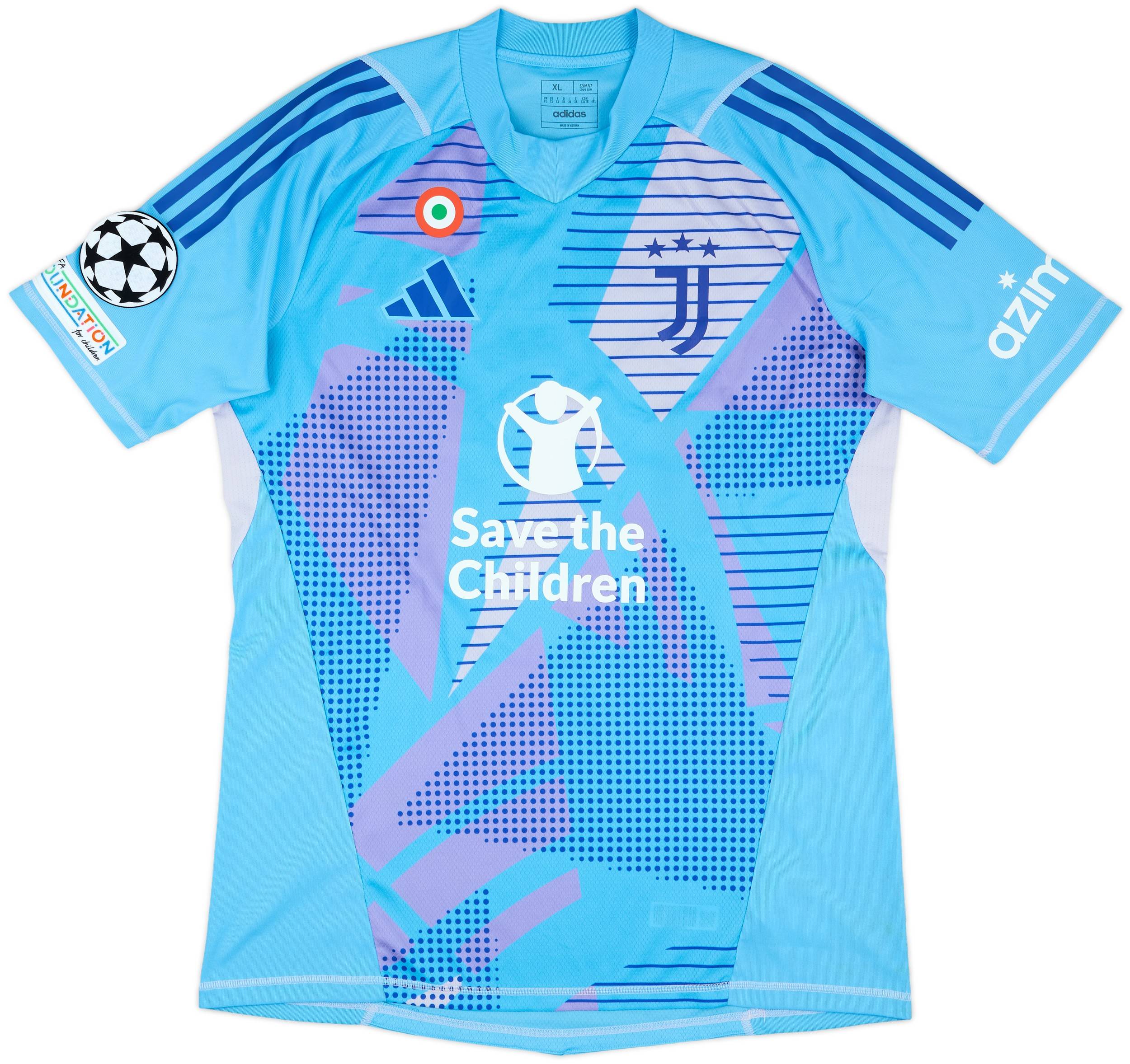 2024-25 Juventus Match Worn Champions League GK Shirt Di Gregorio #29