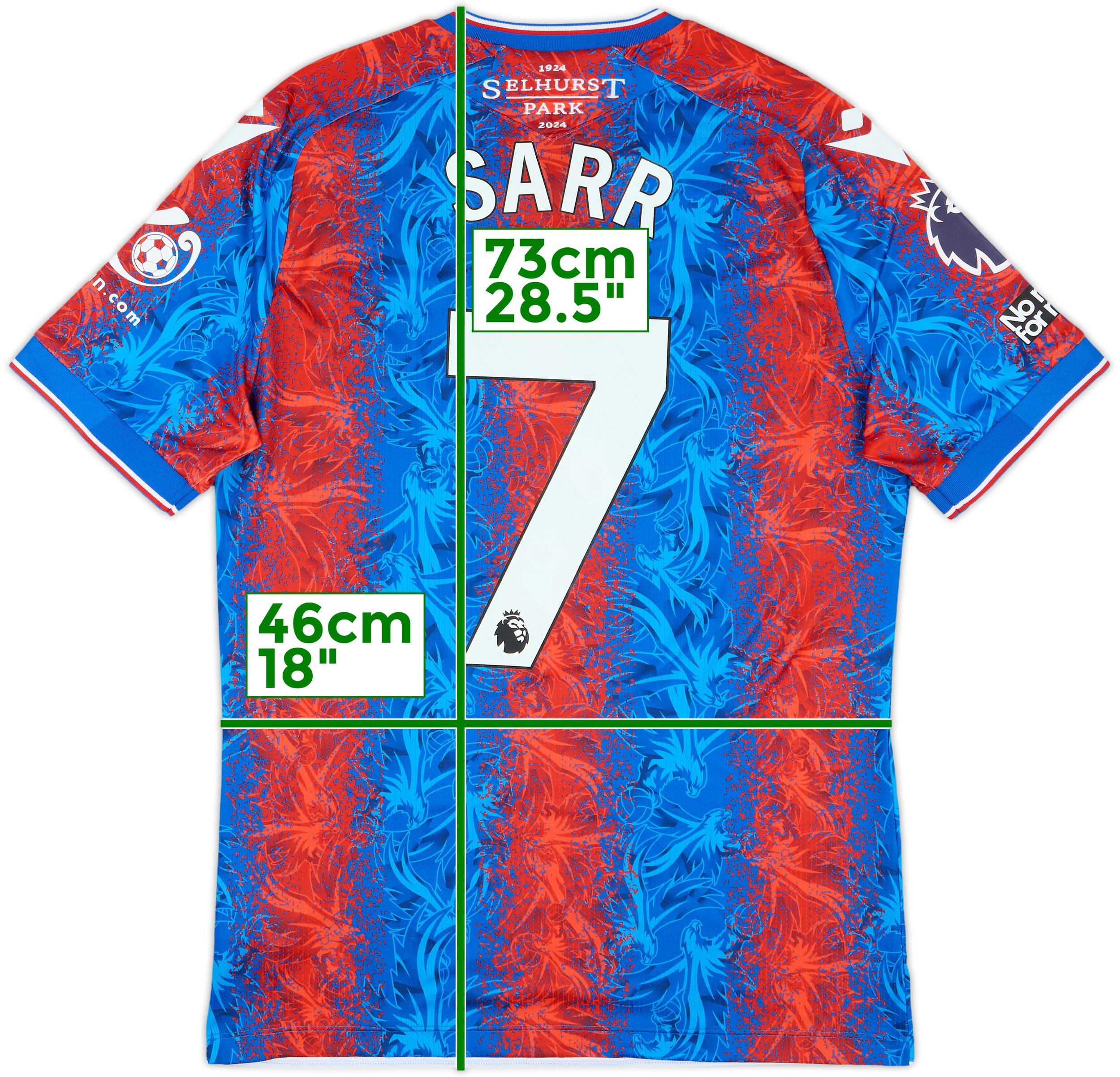 2024-25 Crystal Palace Match Issue Home Shirt Sarr #7