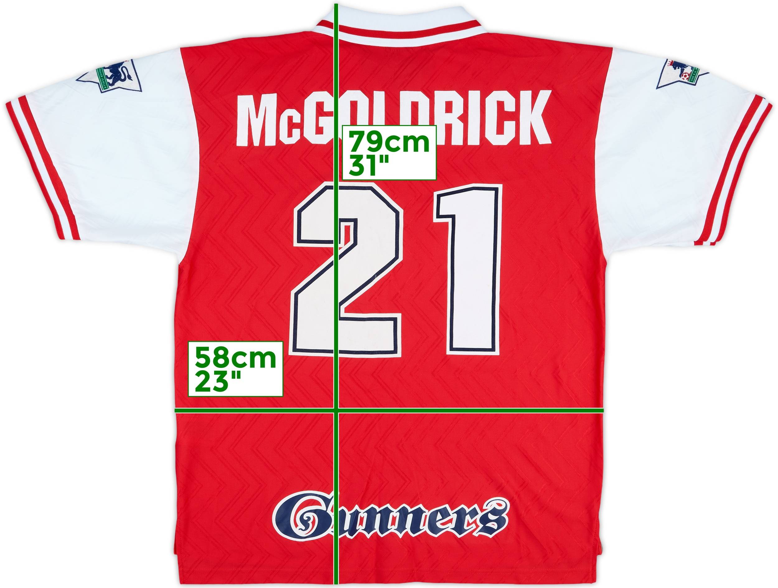 1996-97 Arsenal Match Issue Home Shirt McGoldrick #21