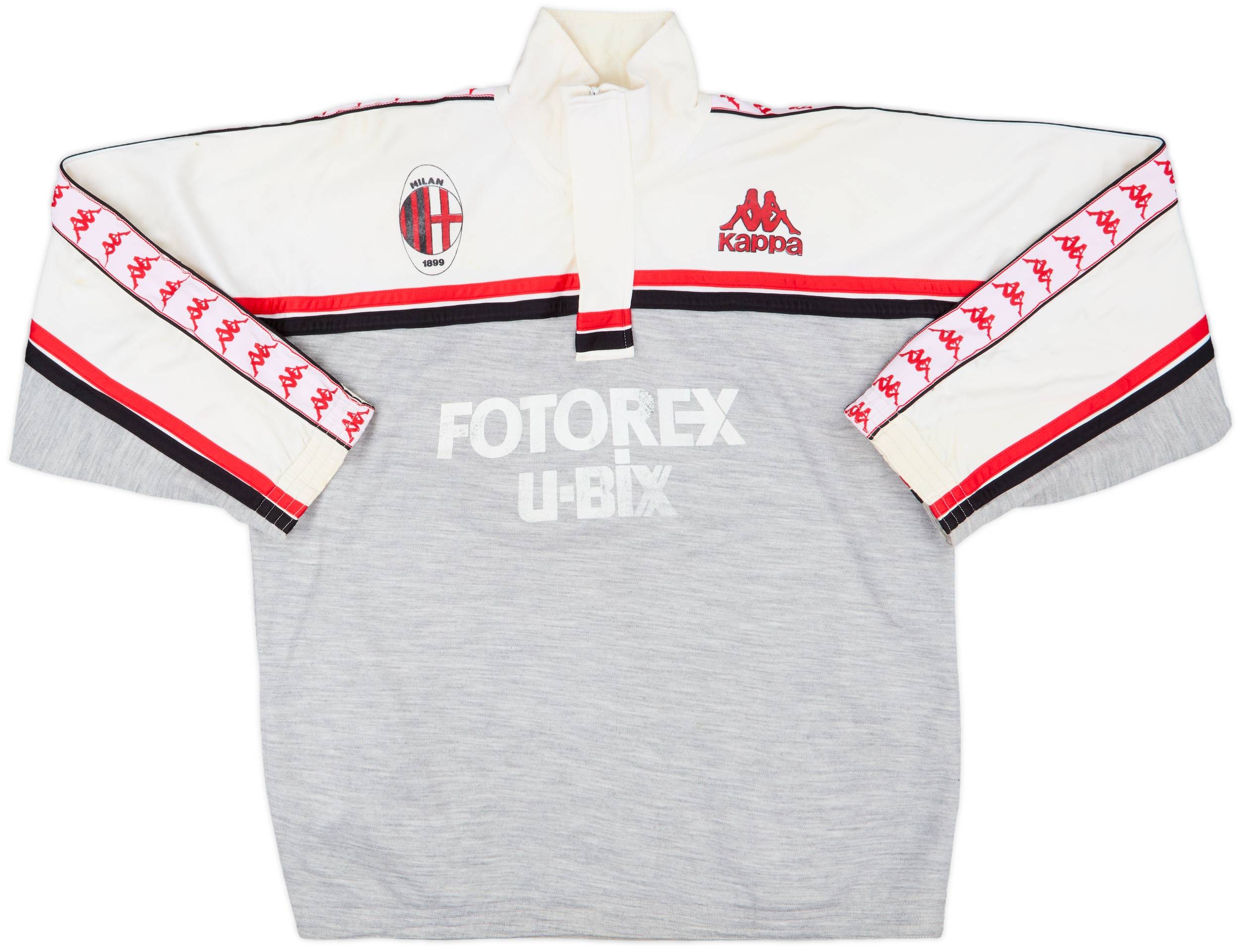 88”AC.MILAN イタリア製Kappa 社 ジャージMediolanum 1988-90 AC Milan Kappa Track Jacket - 8/10 - (L)