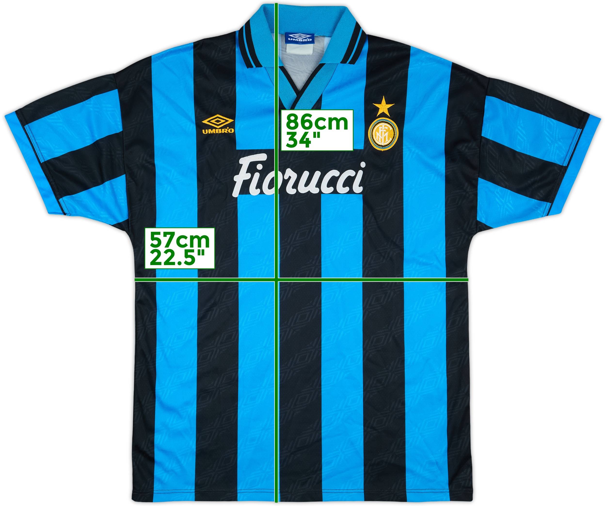 インテル INTER 94/95 TR SHIRT 1994-95 Inter Milan Match Issue Home Shirt #14