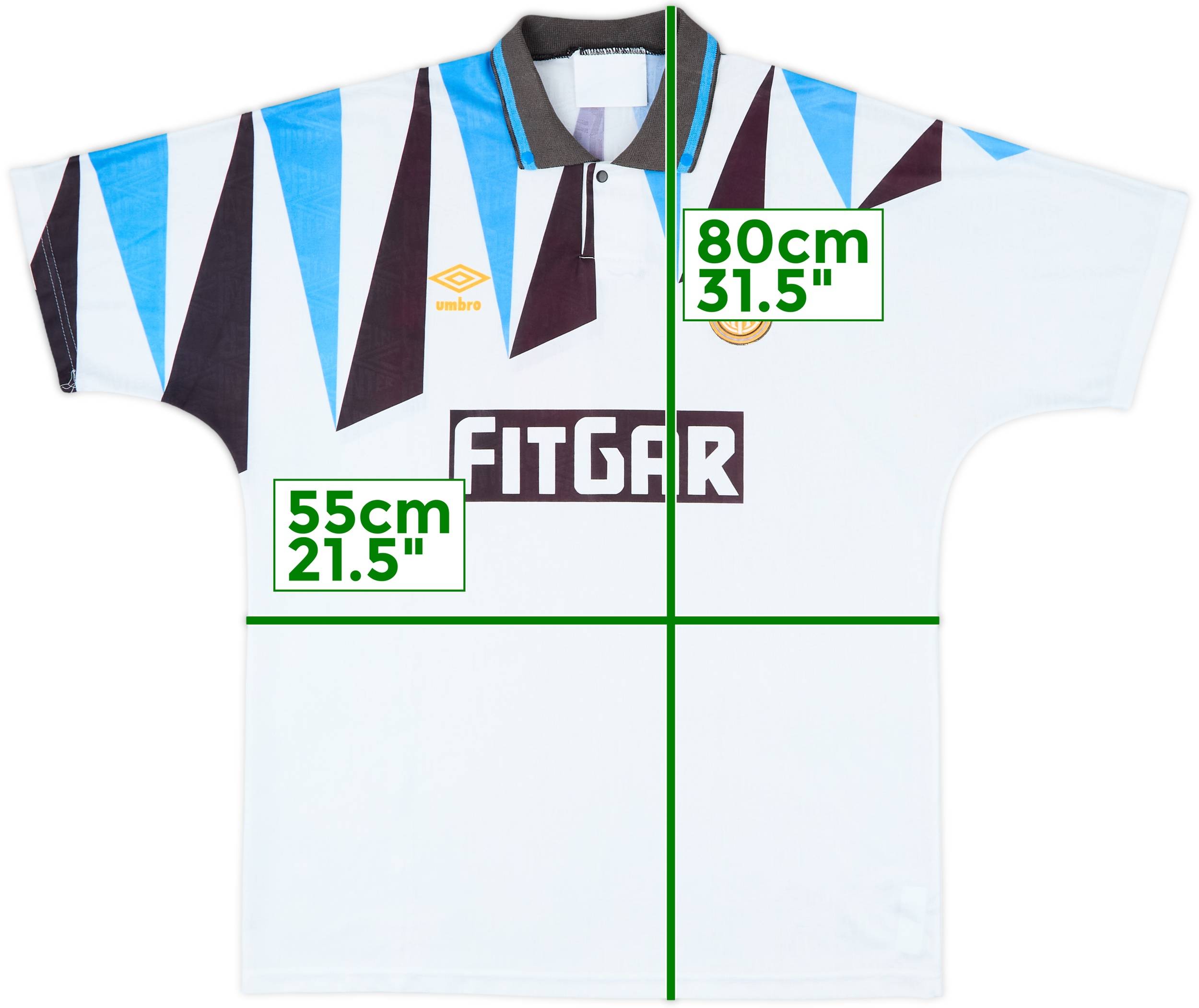 【正規91-92 南米UMBRO Inter Milan  #10】 Camiseta usado Umbro Inter Milan 1991-1992 Visitante (condición