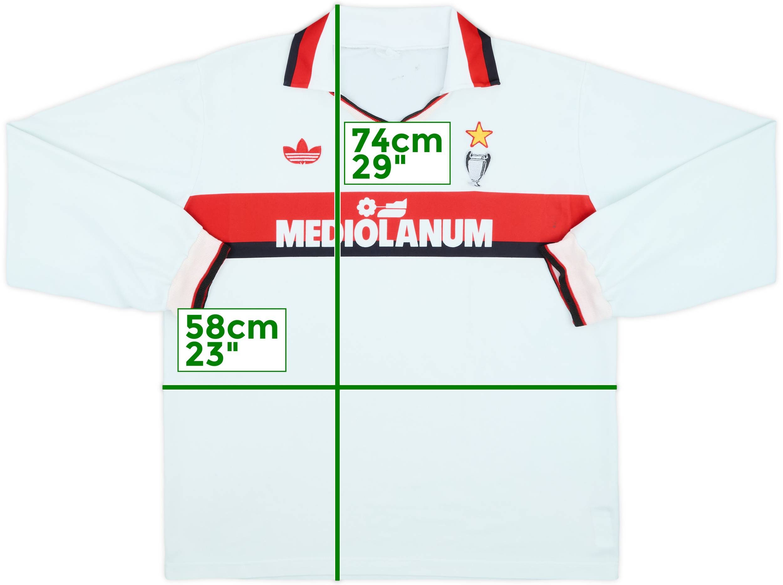 1990-91 AC Milan Away L/S Shirt - 8/10 - (L)