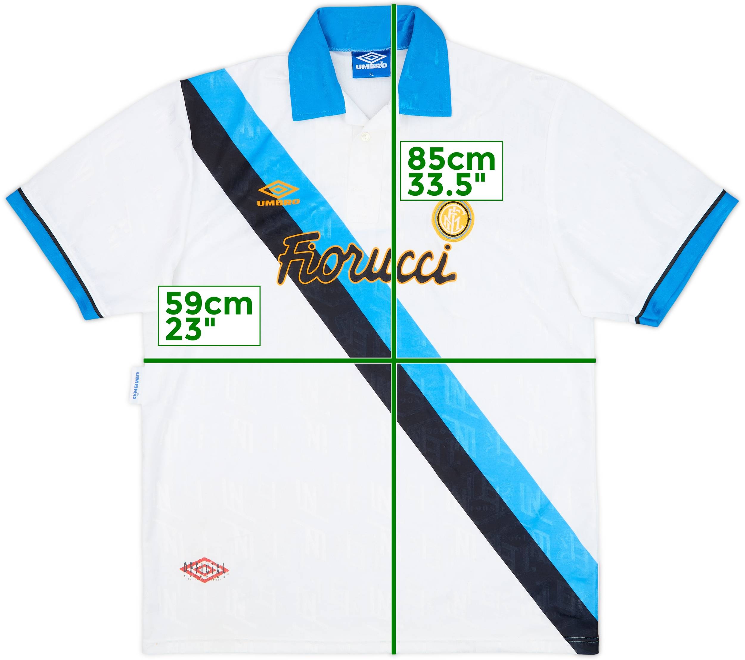 1993-94 Inter Milan Away Shirt #17 - 8/10 - (XL)