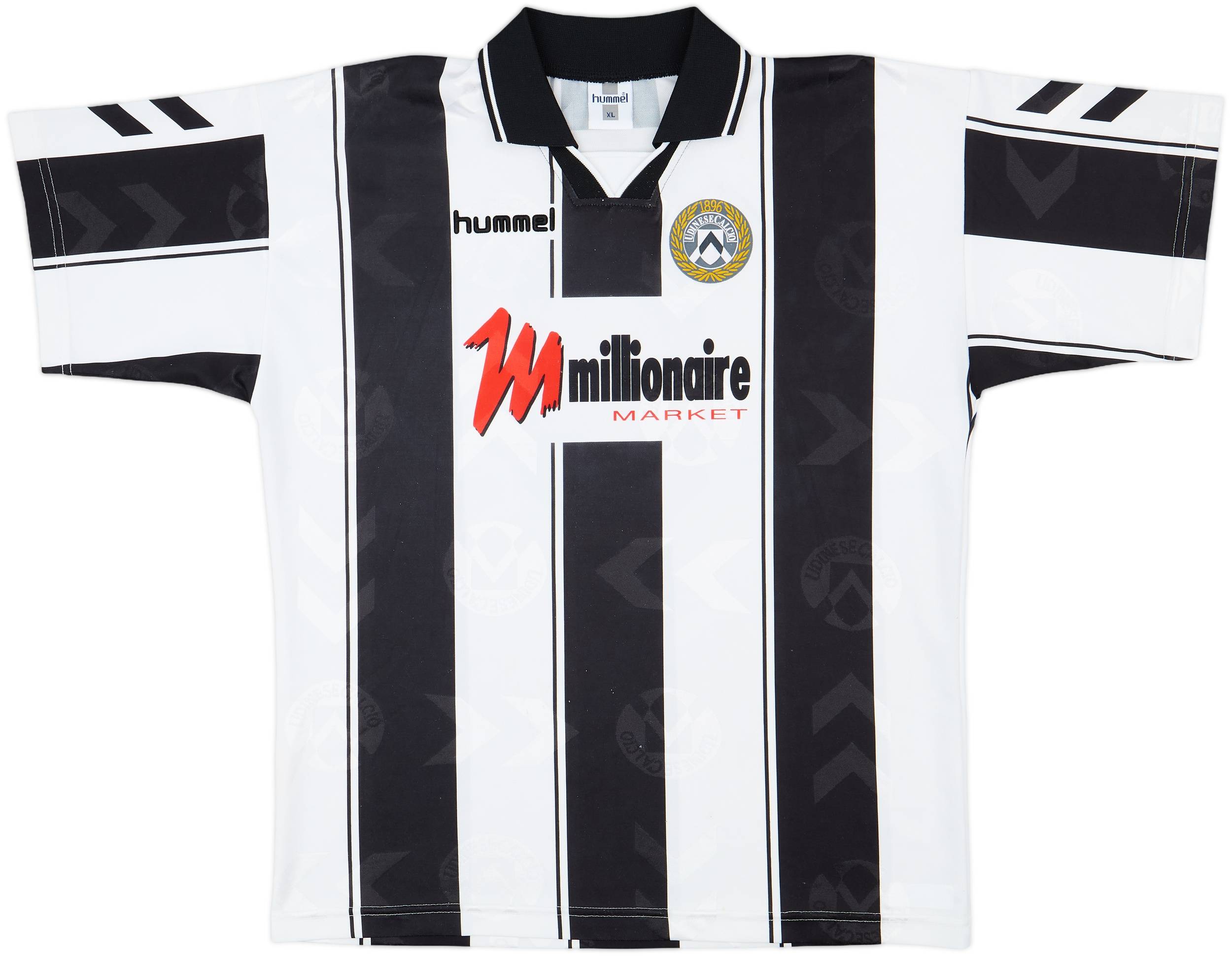 UDINESE CALICIO　サッカーユニフォーム　hummel　セリエA 1996-97 Udinese Home Shirt #9 - 8/10 - (XL)
