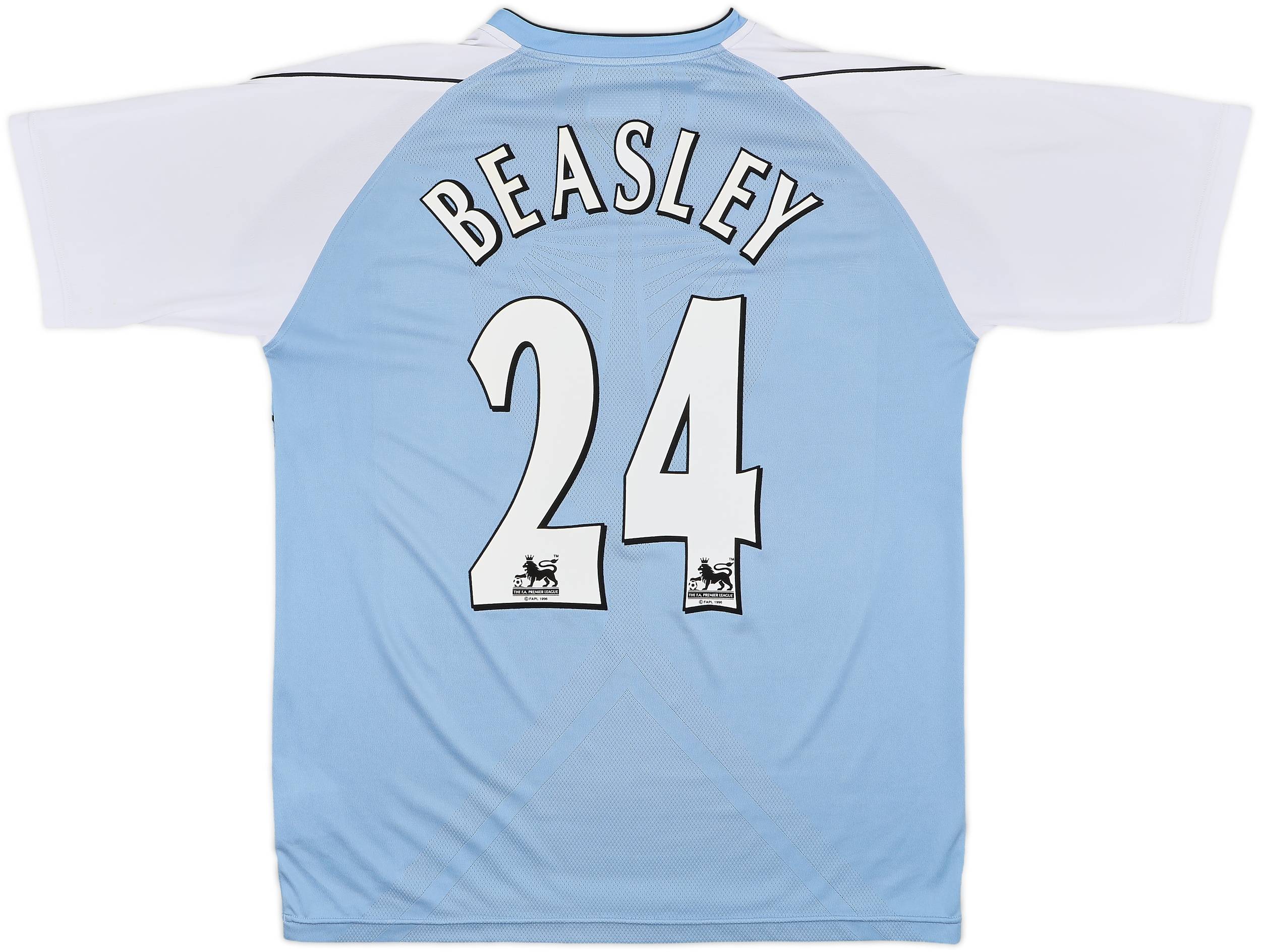 06-07 Manchester City ユニフォーム 2006-07 Manchester City Home Shirt Beasley #24 - 8/10 - (L)