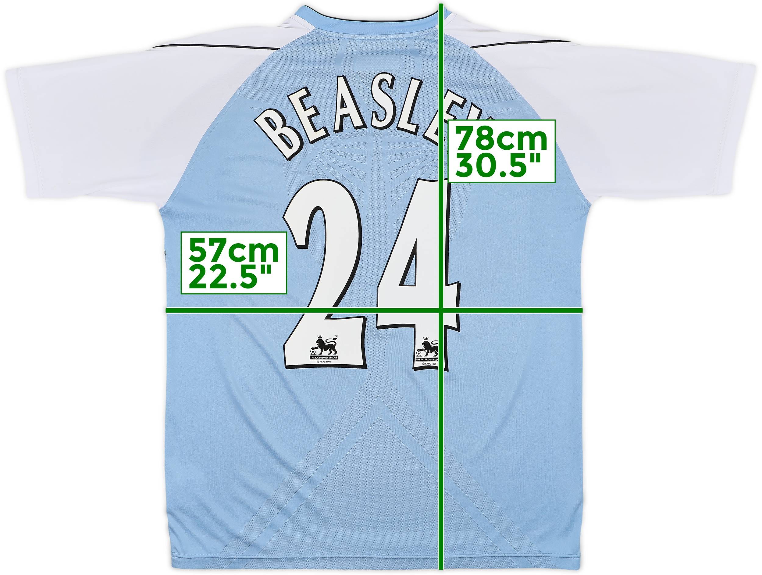 2006-07 Manchester City Home Shirt Beasley #24 - 8/10 - (L)