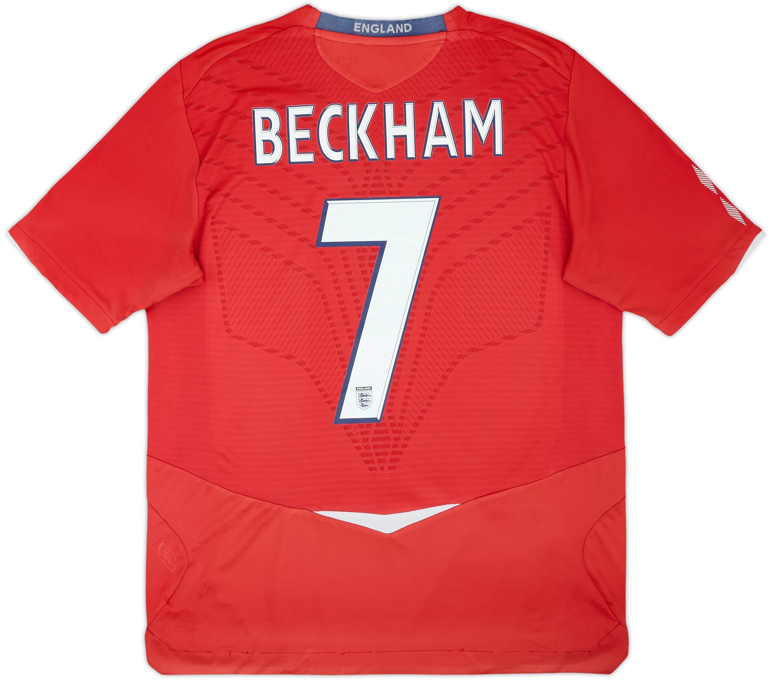 2008-10 England Away Shirt Beckham #7 - 6/10 - (L)