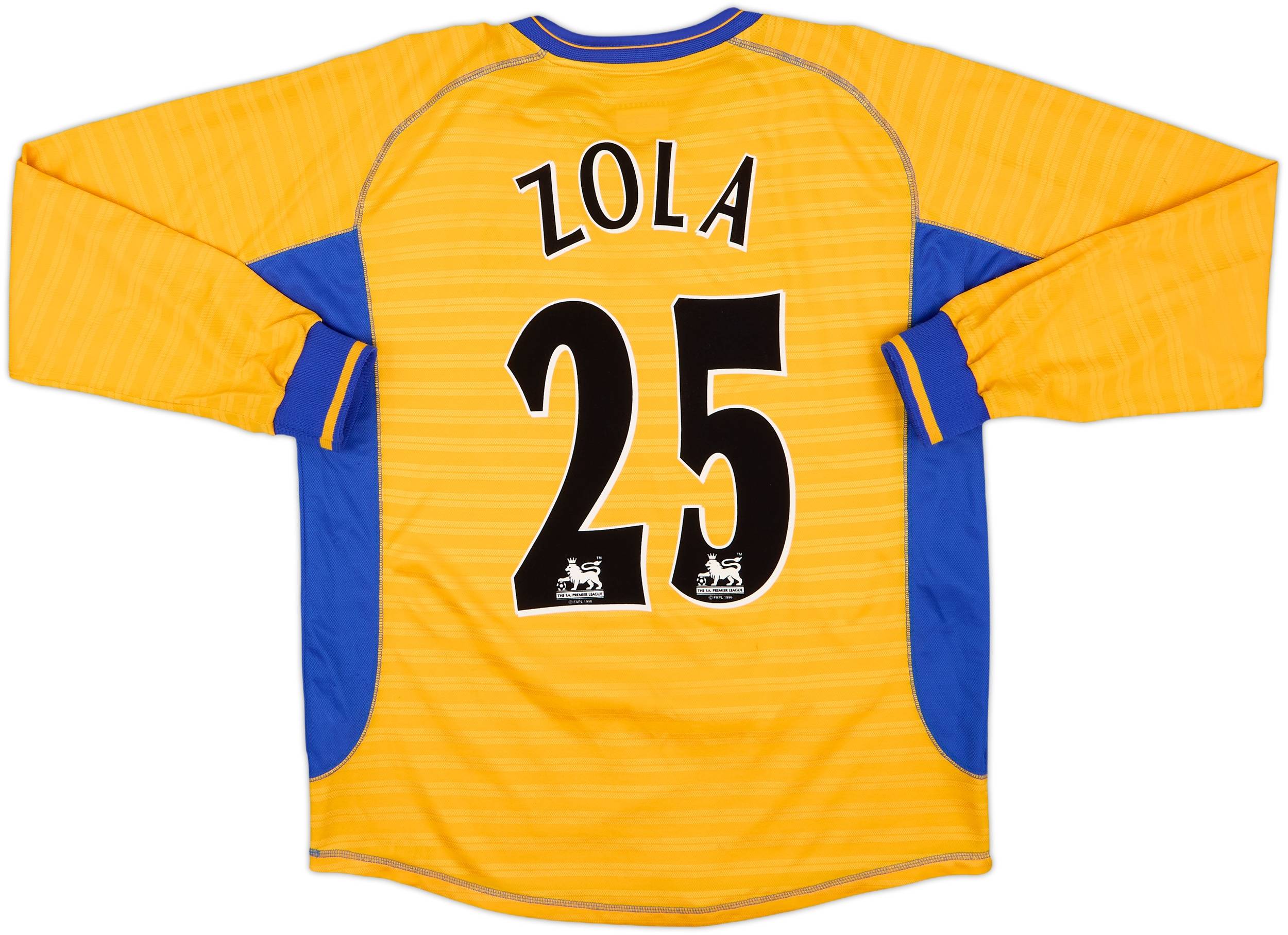2000-01 Chelsea Away L/S Shirt Zola #25 - 8/10 - (M)