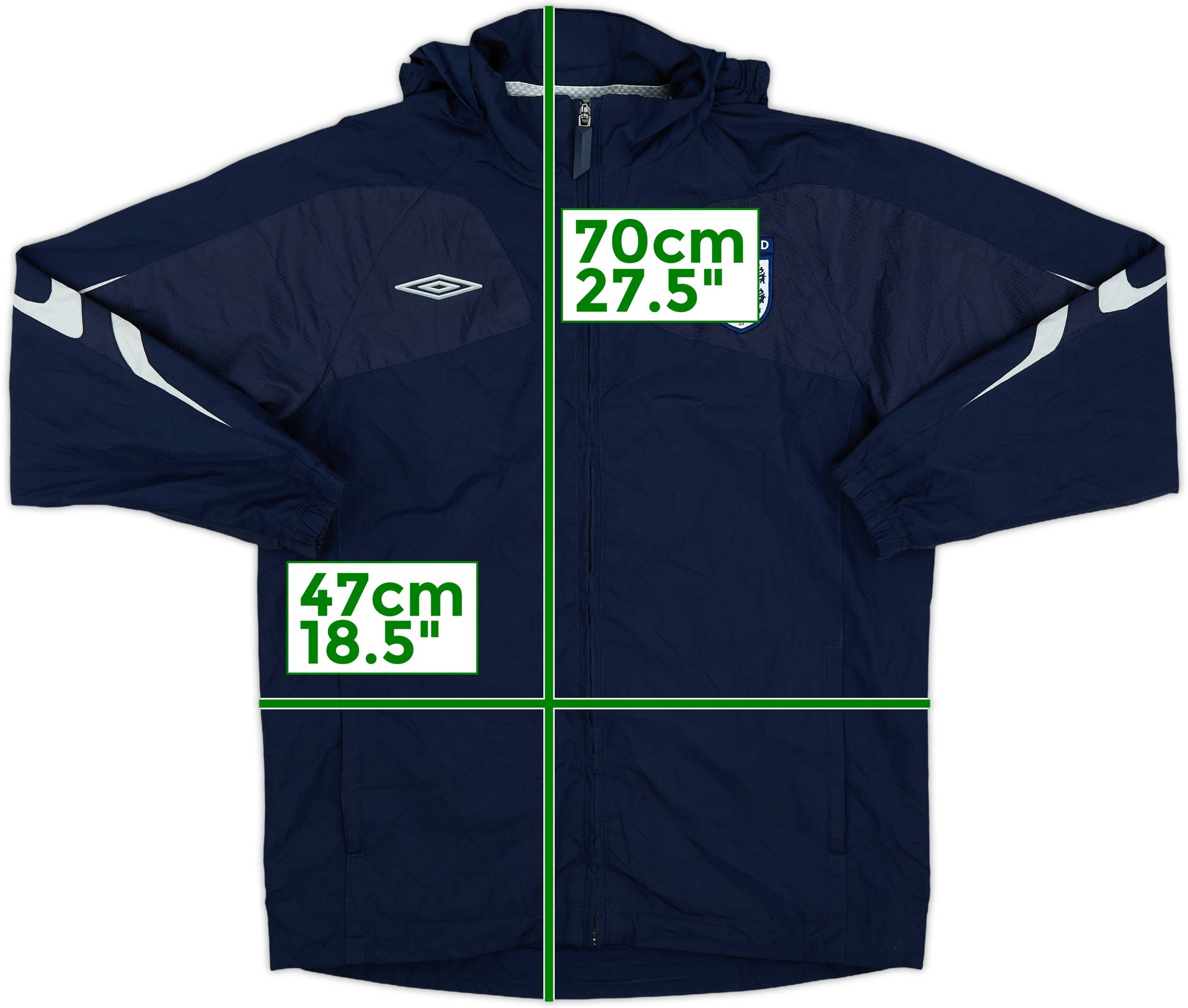 2006-07 England Umbro Hooded Rain Jacket - 3/10 - (M.Boys)