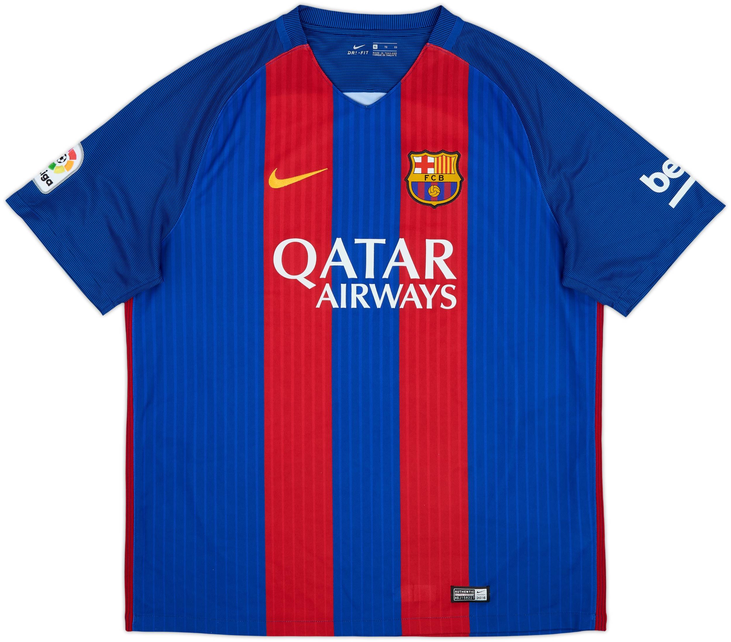 2016-17 Barcelona Home Shirt Neymar Jr #11 - 9/10 - (XL)