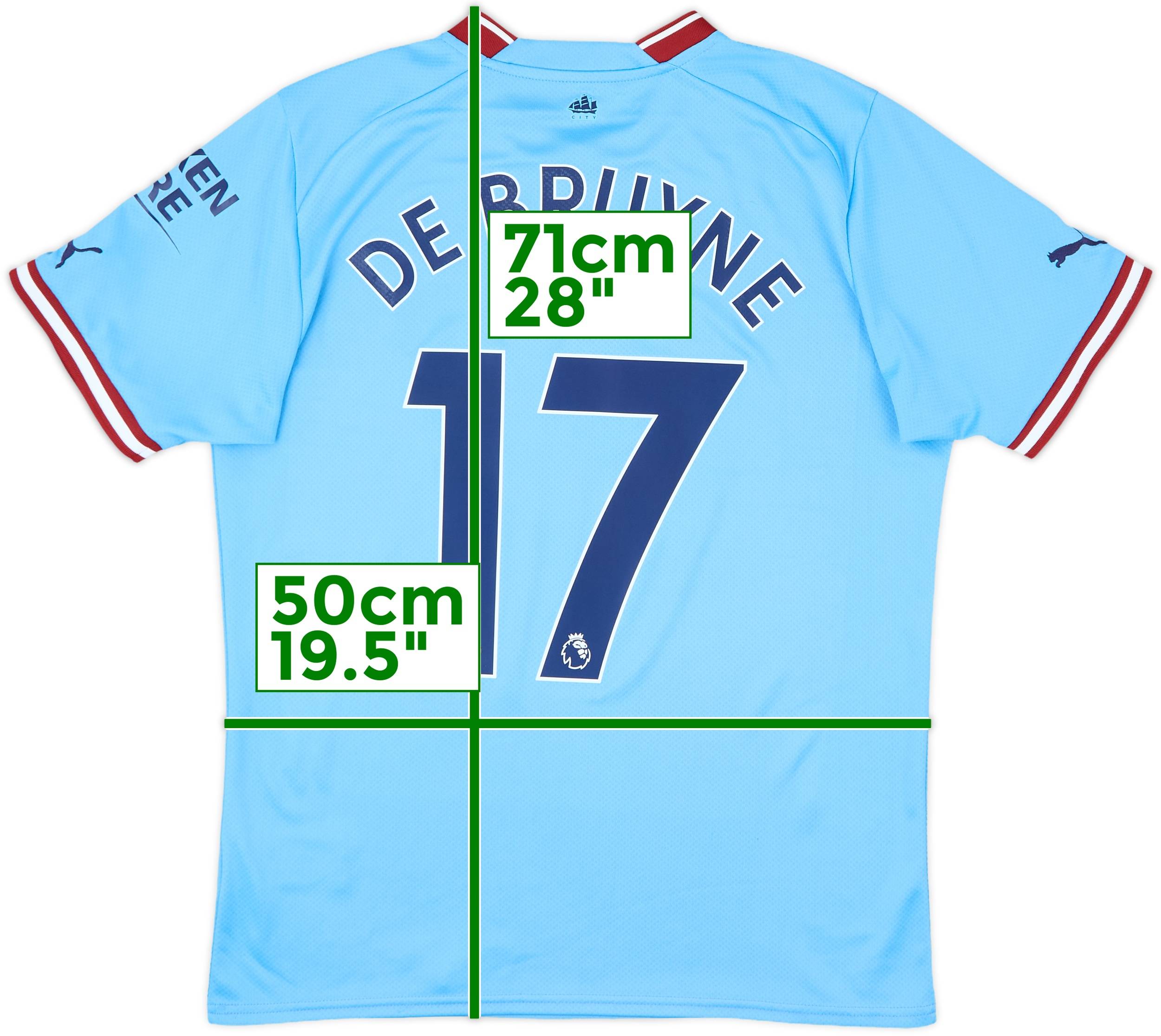 マンチェスター・シティ DE BRUYNE 17 記念モデル 2022-23 Manchester City Home Shirt De Bruyne #17 - 9/10 - (M)
