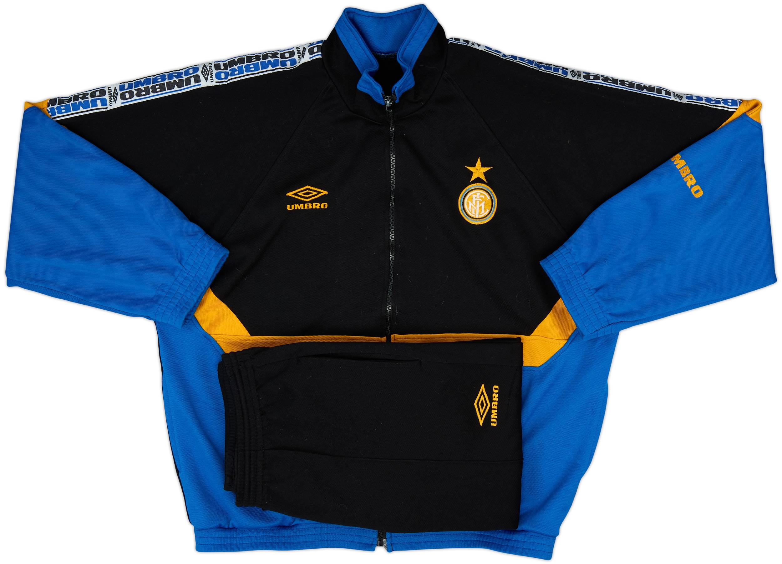 90s UMBRO×INTER 96/98 Half Zip Piste 1997-98 Inter Milan Umbro Full Tracksuit - 9/10 - (M)
