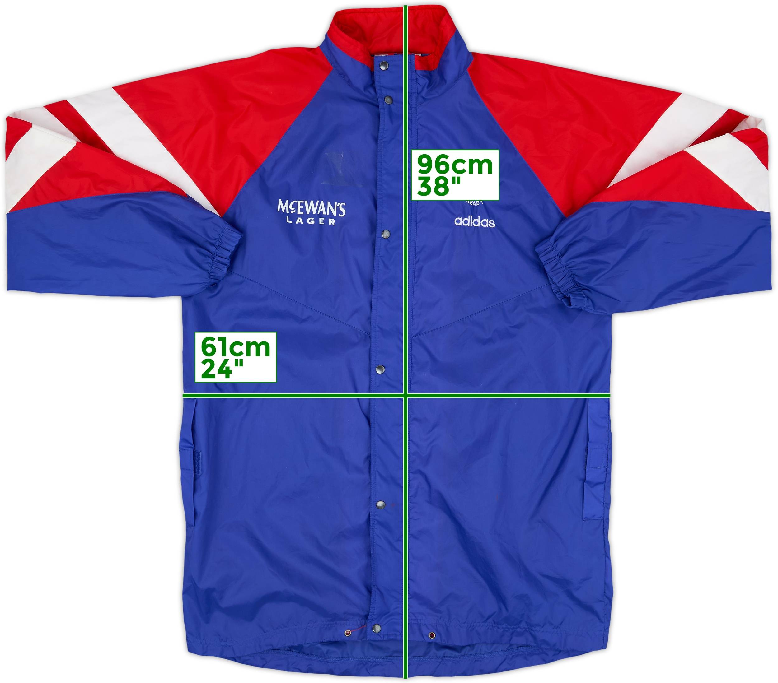 1992-94 Rangers adidas Rain Jacket 8/10 (M/L)