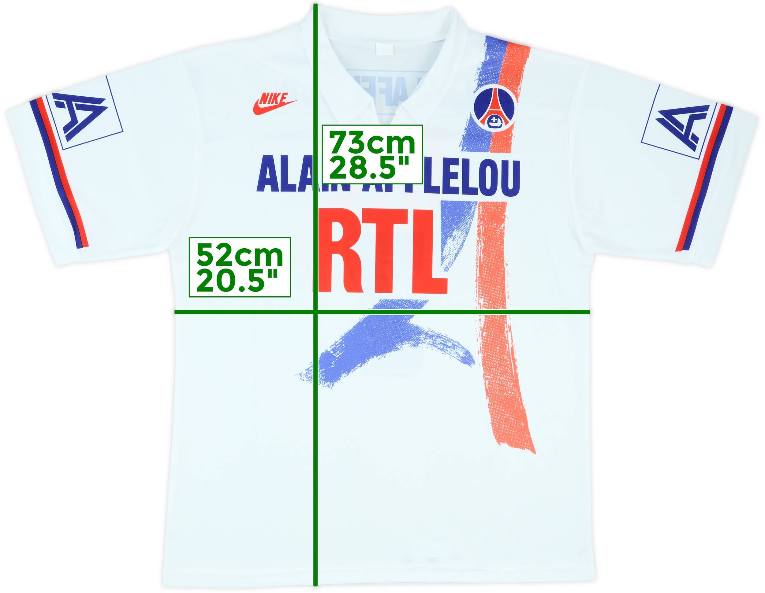 PSG 90sユニフォーム 1990-91 Paris Saint-Germain Home Shirt #7 - 9/10 - (M)