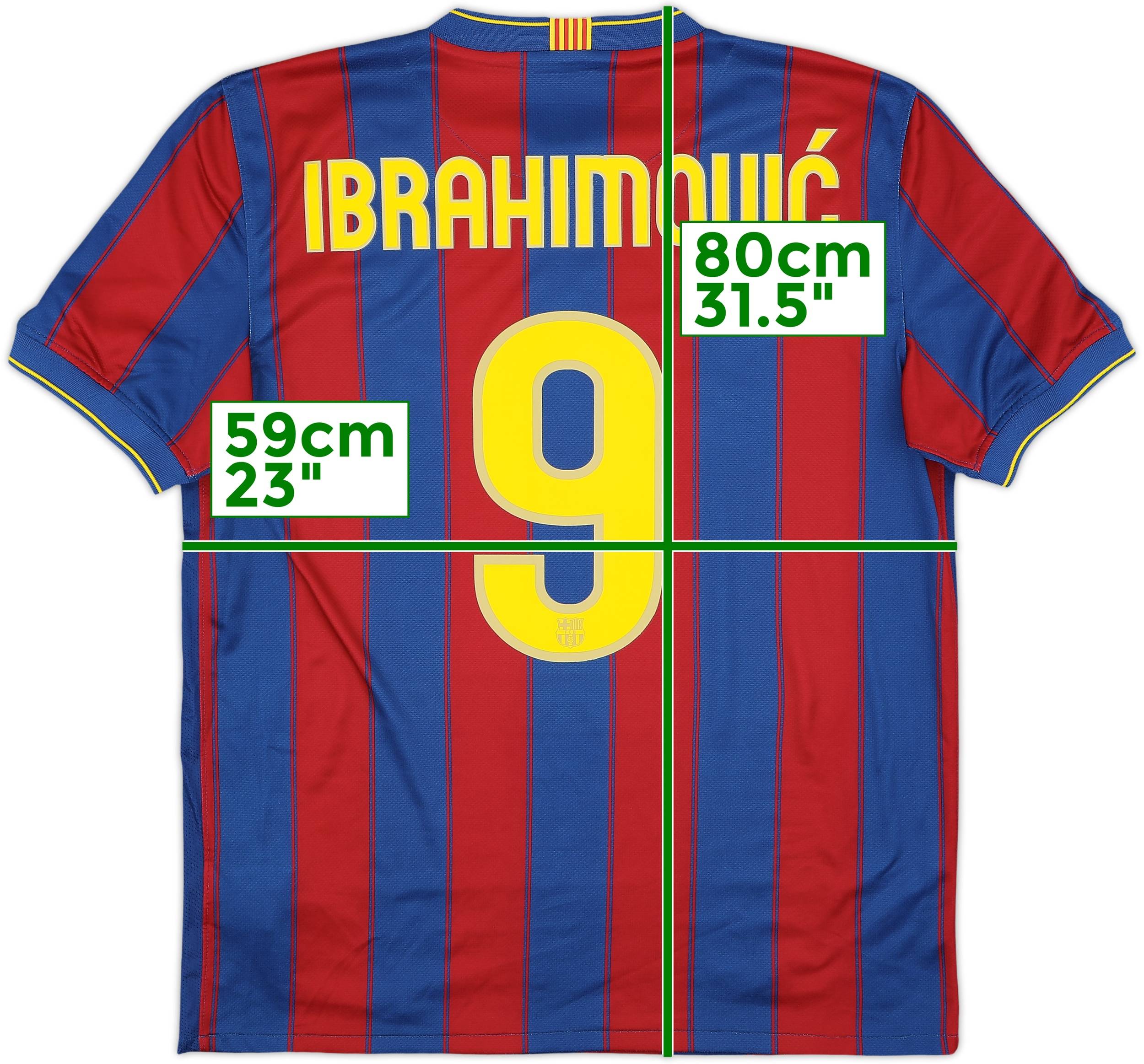 2009-10 Barcelona Home Shirt Ibrahimovic #9 - 9/10 - (L)