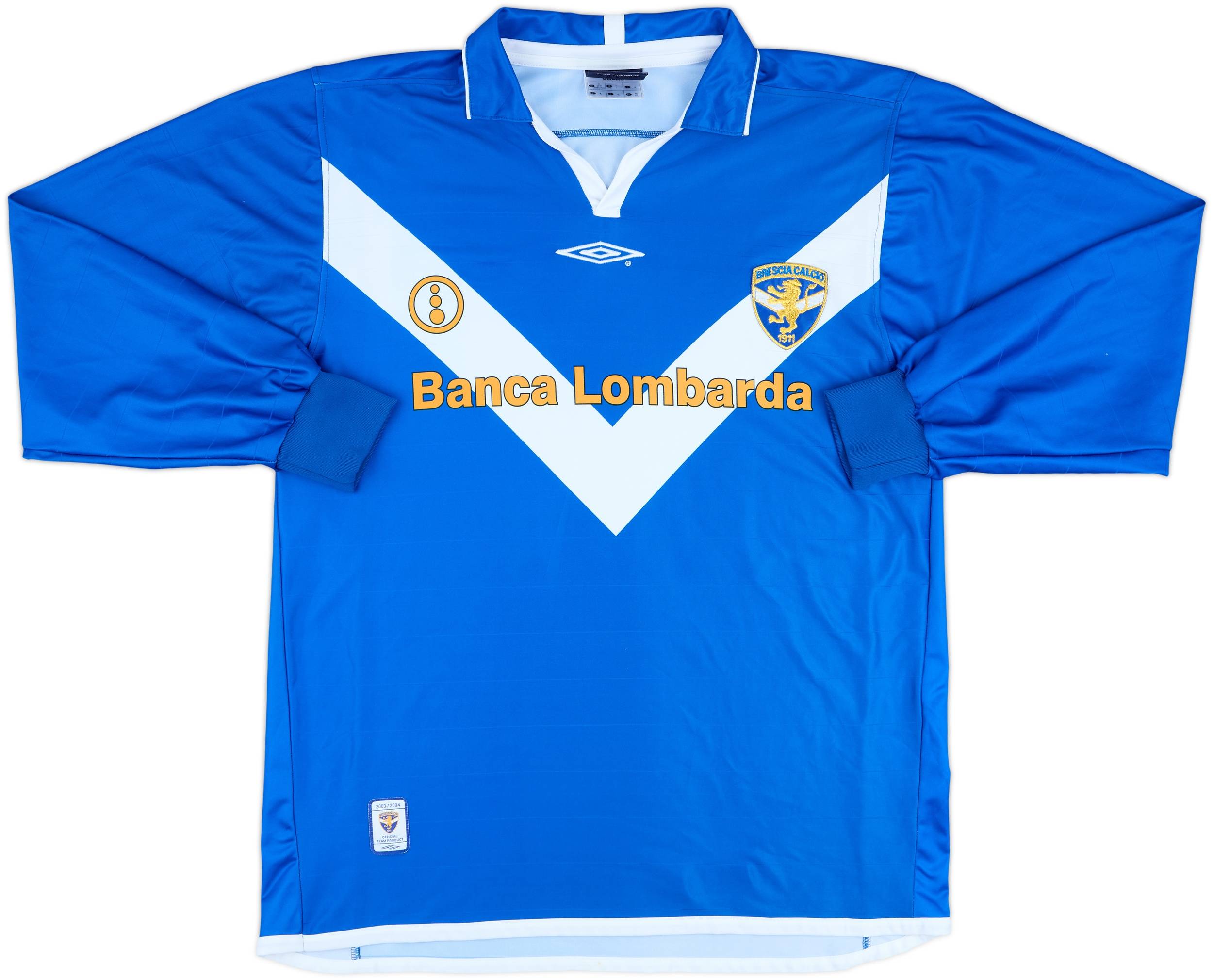 2003-04 Brescia Home L/S Shirt Baggio #10 - 8/10 - (XL)